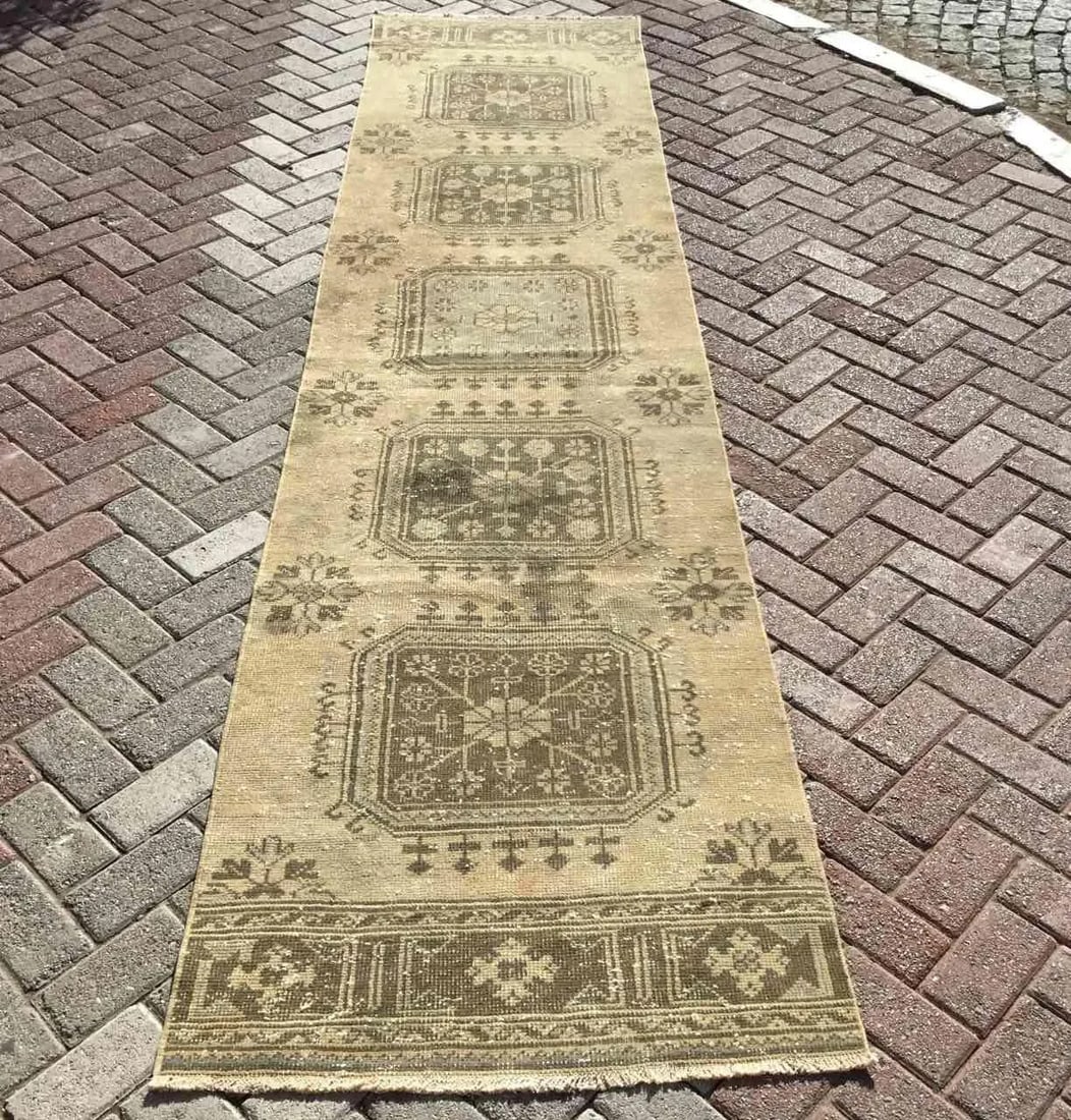 Distressed Oushak Runner - 2'10" x 8'9" - 9