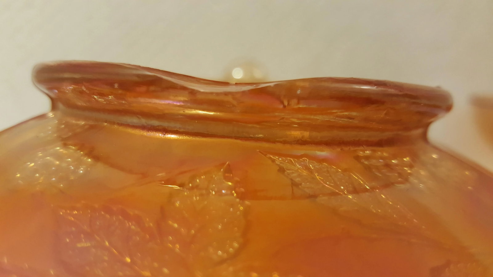 Fenton Marigold Butterfly And Berry Bowl - 5