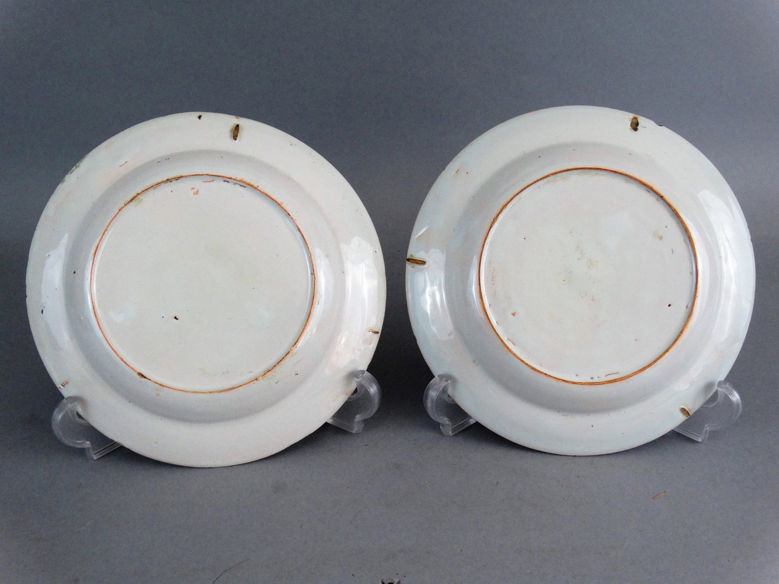 Antique English Delft Chinoiserie Plates, Pair Attributed to Lambeth - 6