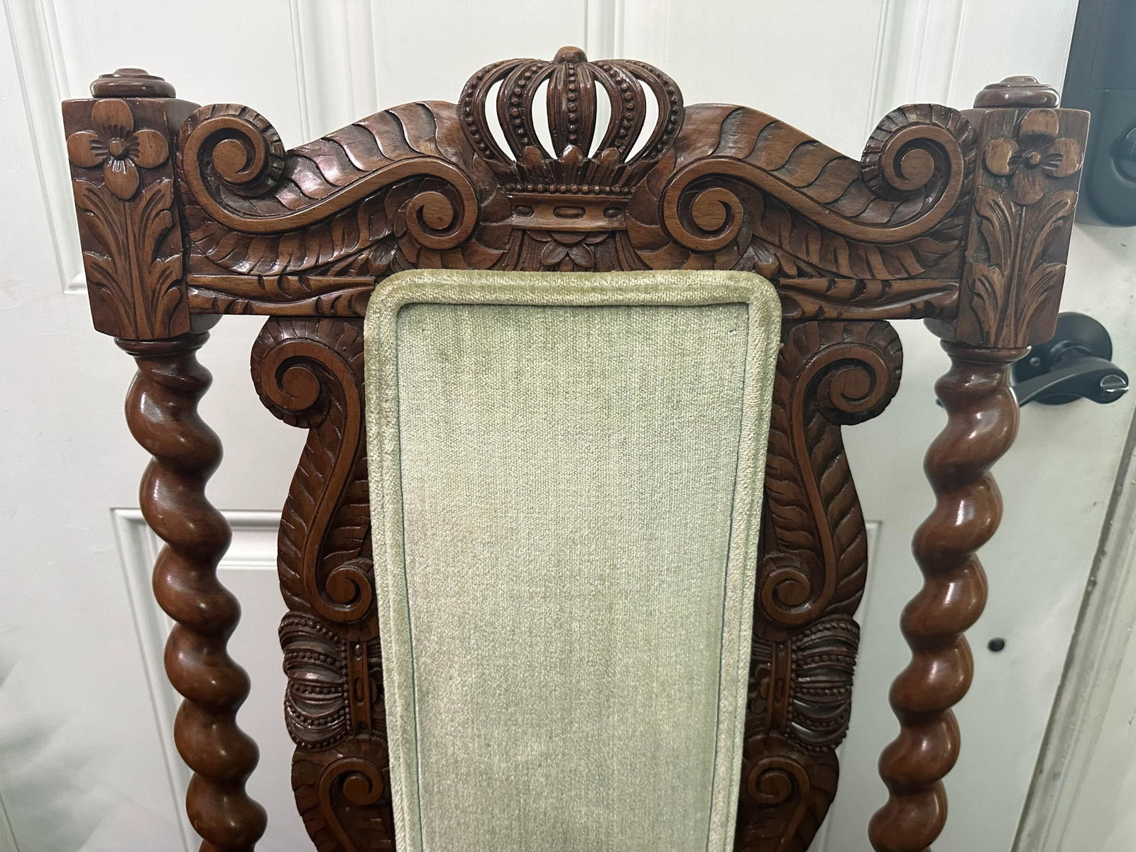 Late 20th Century Antique French Gothic Revival Carved High Back Dining Chair - 4