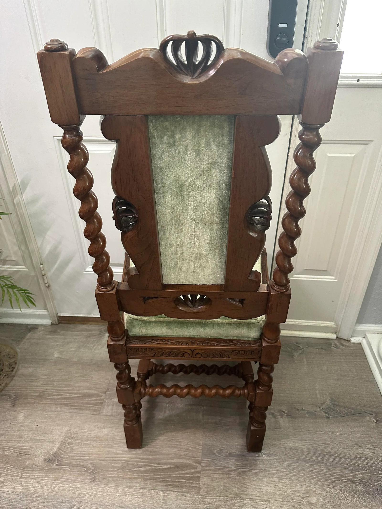 Late 20th Century Antique French Gothic Revival Carved High Back Dining Chair - 7