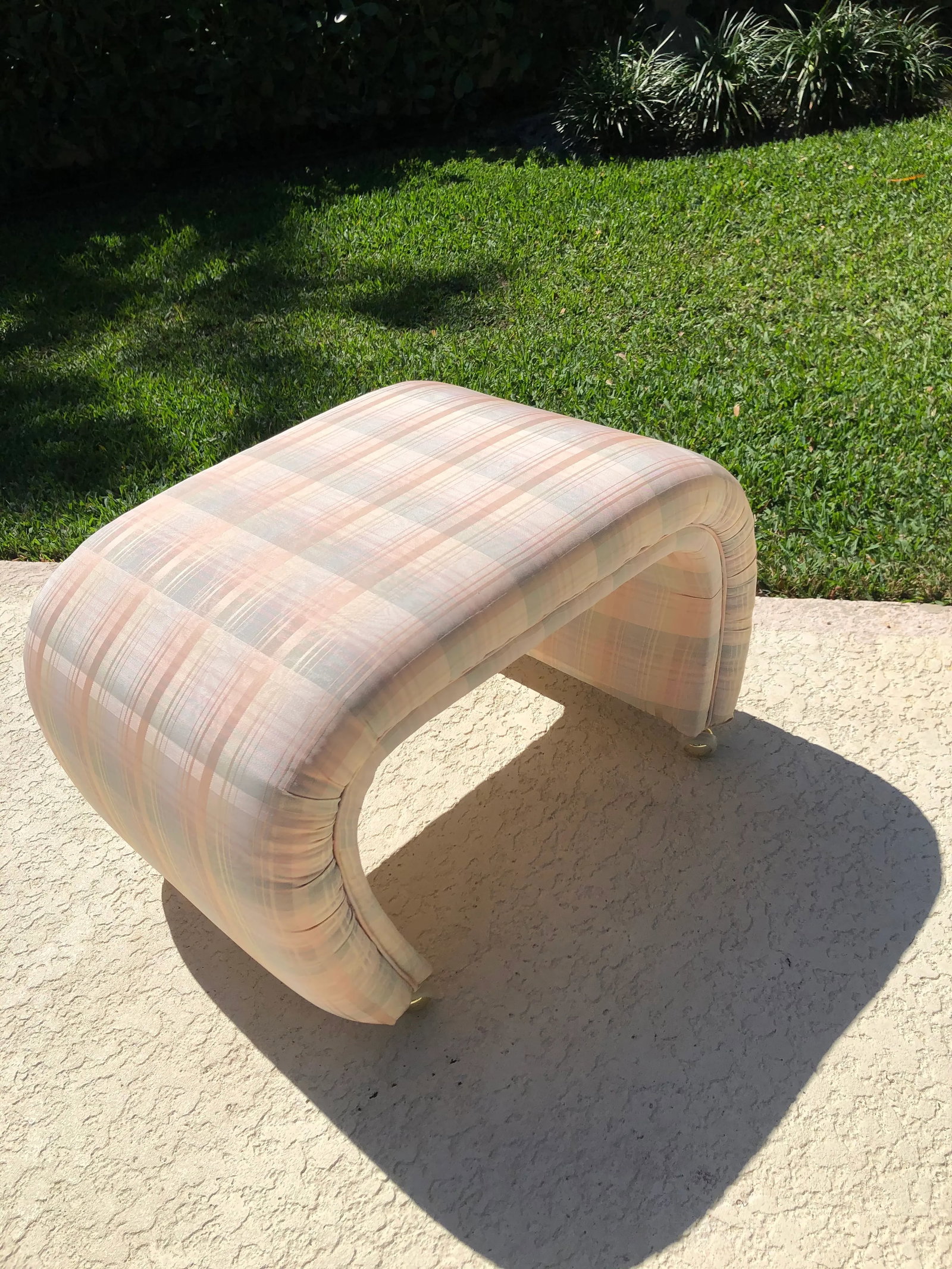 1980s Vintage Karl Springer Style Waterfall Benches - a Pair - 4
