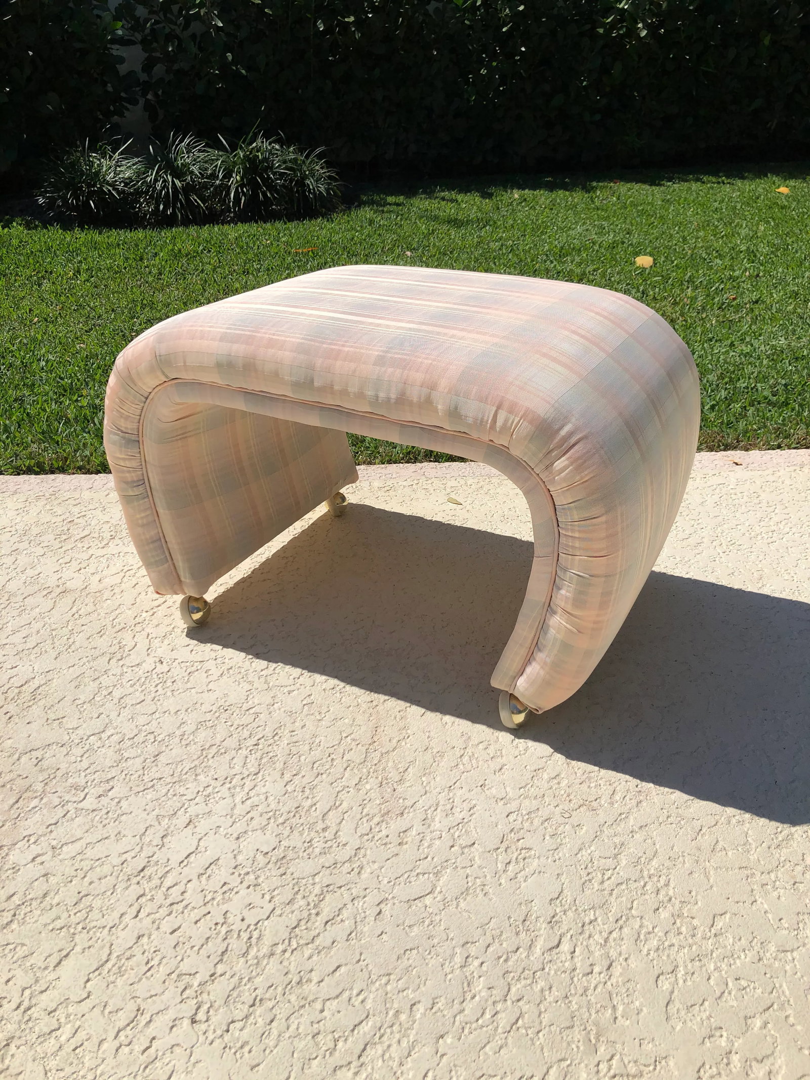 1980s Vintage Karl Springer Style Waterfall Benches - a Pair - 5