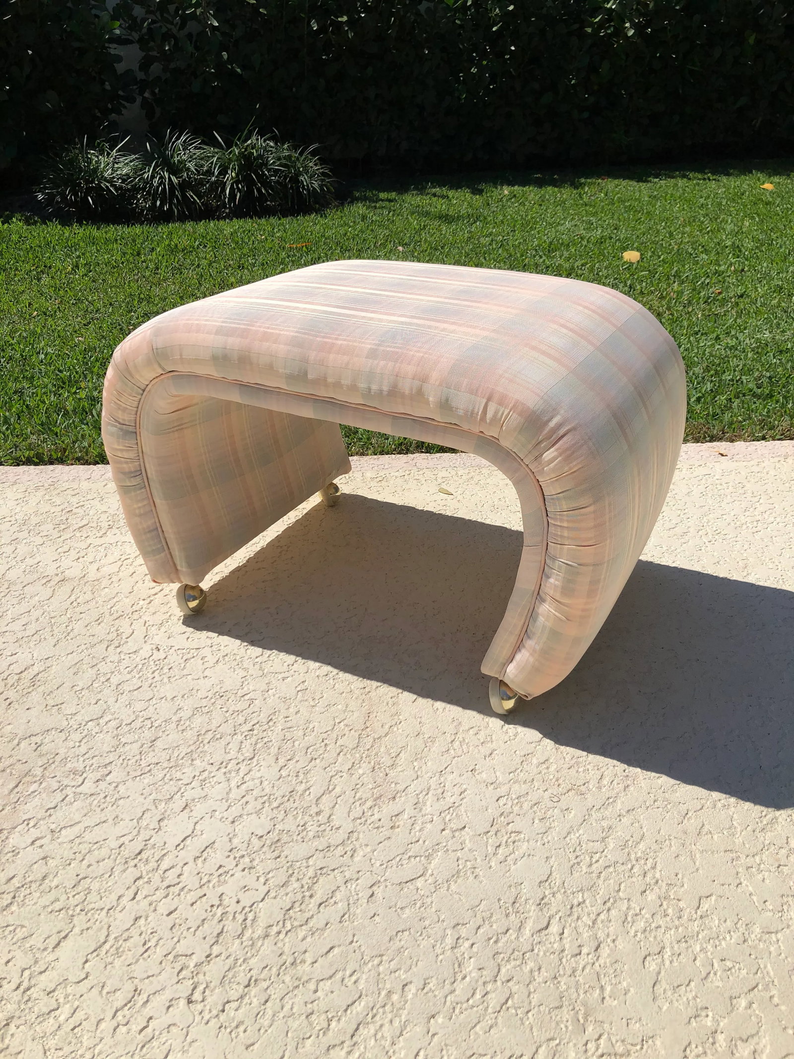 1980s Vintage Karl Springer Style Waterfall Benches - a Pair - 6