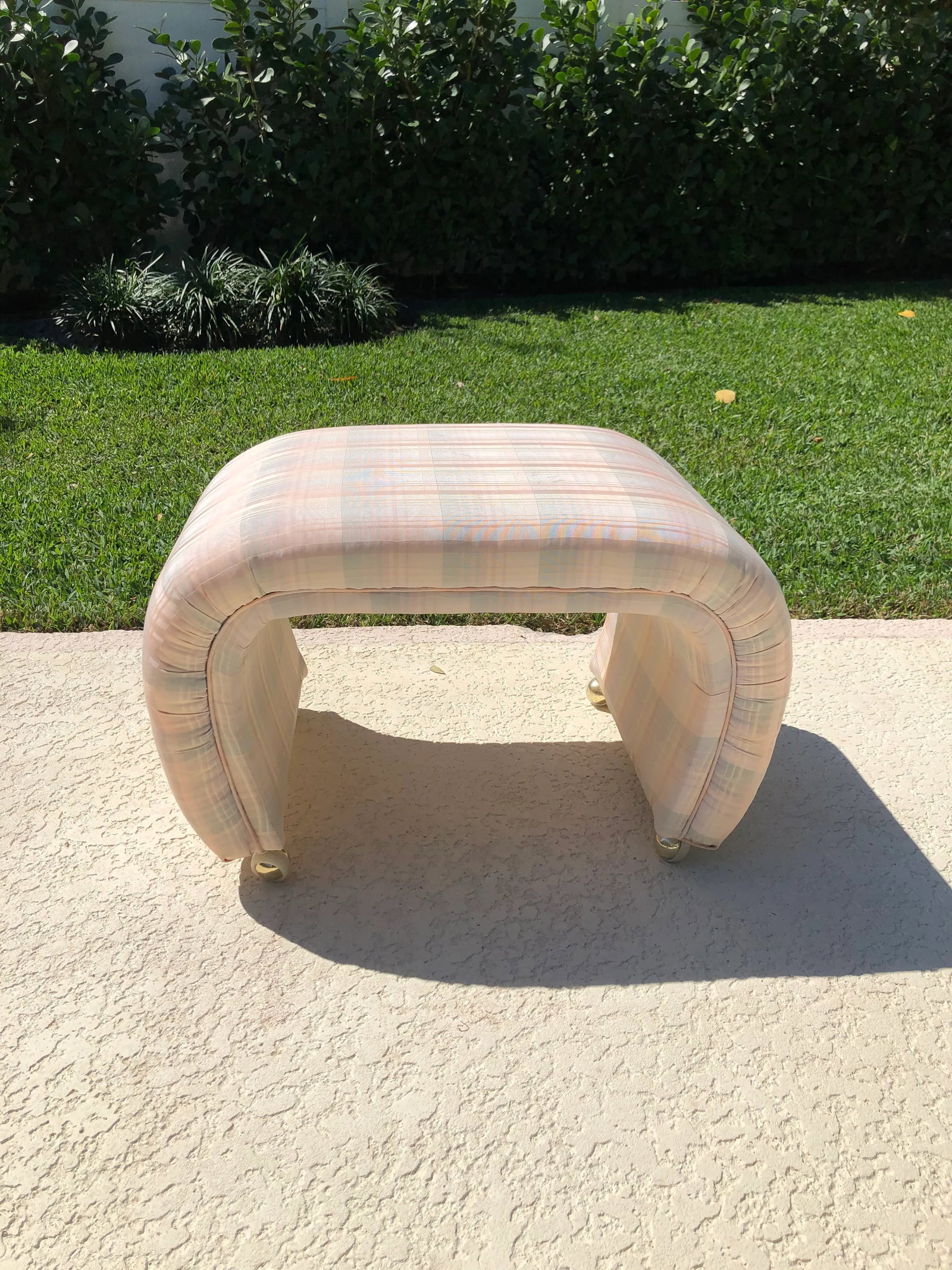 1980s Vintage Karl Springer Style Waterfall Benches - a Pair - 7