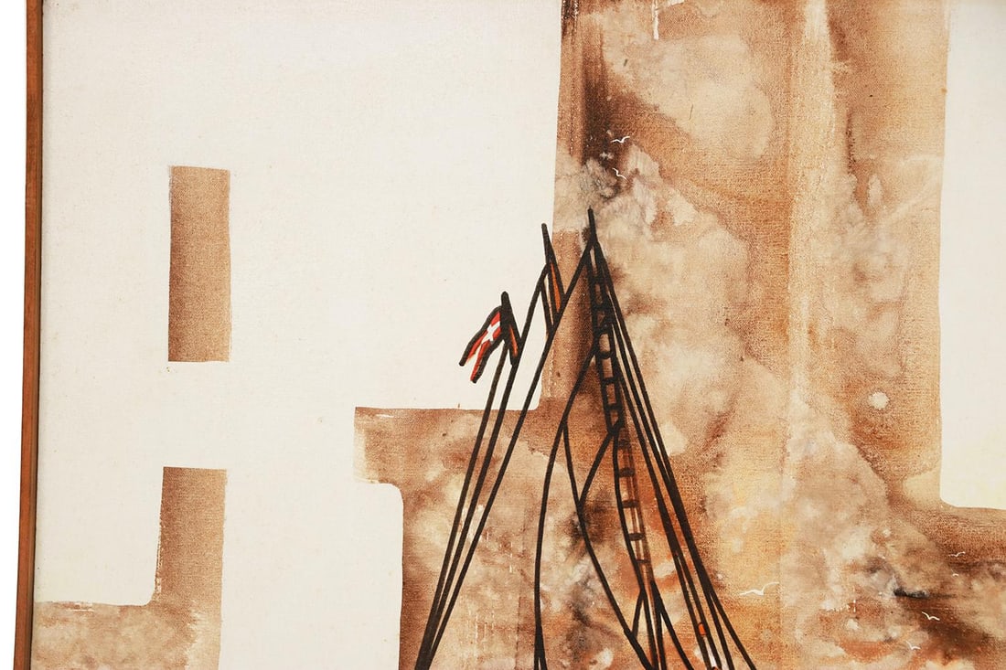 Michael Quincy Rothwell Mid Century Abstract Expressionist Original Oil Painting Signed - 6
