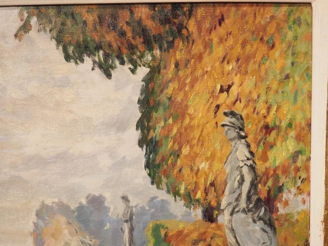 Les Jardins De Versailles Oil on Canvas Painting by Edouard-Henri Muller - 12