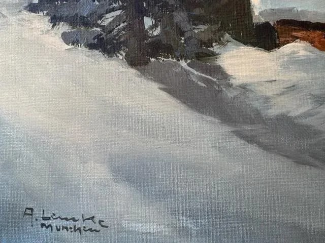 1940s Arno Lemke Mountain Oil Painting - 3