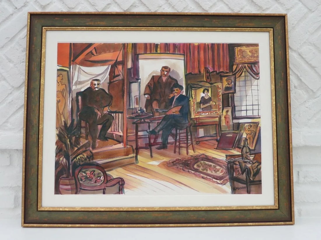 Framed Abstract Expressionism Painting by Armando - 11