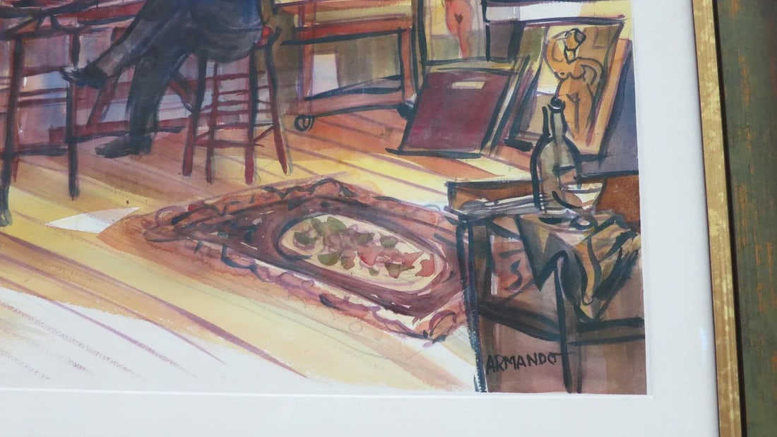 Framed Abstract Expressionism Painting by Armando - 5