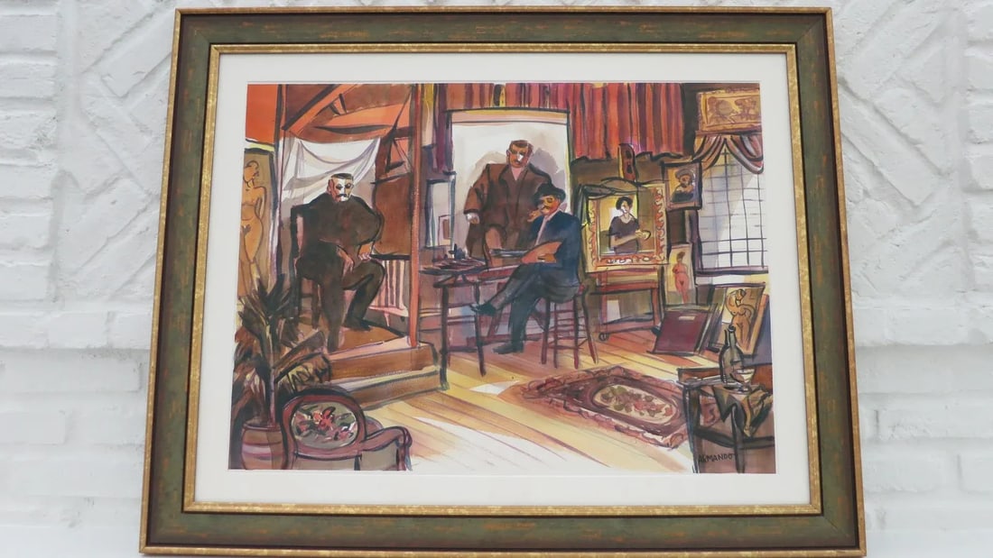 Framed Abstract Expressionism Painting by Armando - 6