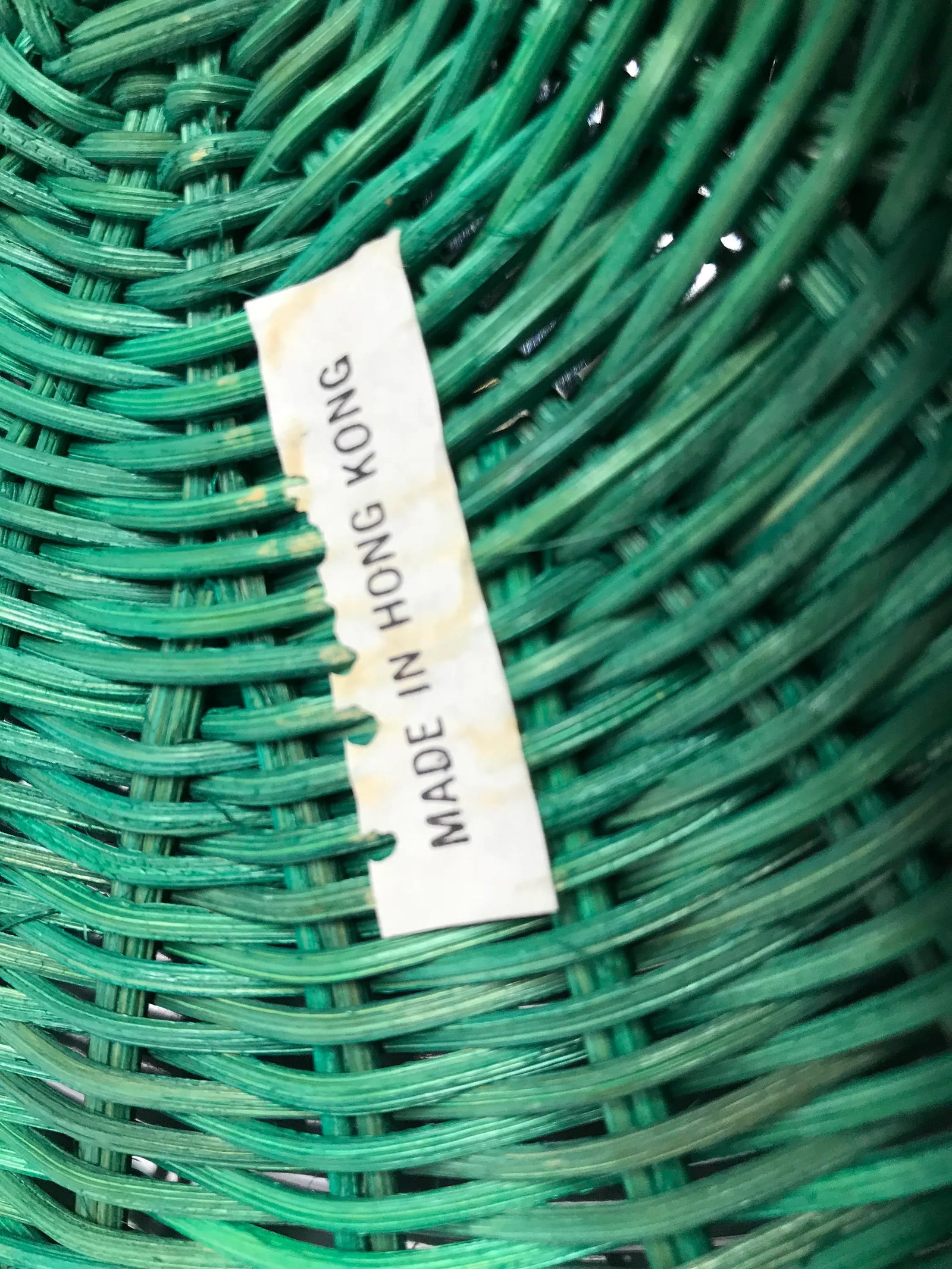 Vintage Nasco Mid-Century Aluminum Cavalier Plates With Green Wicker Holders - Set of 6 - 4