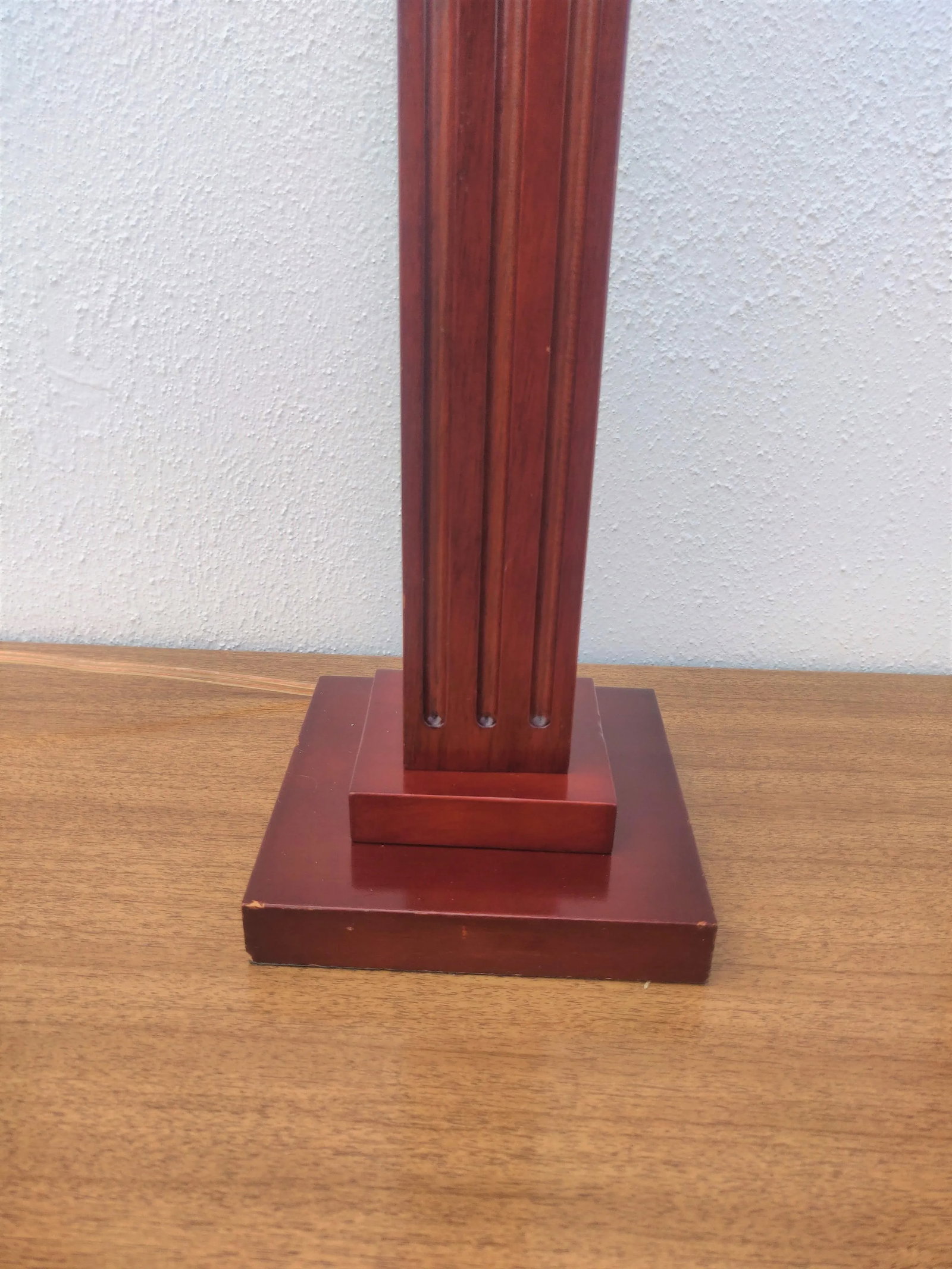 Vintage Mid-Century Modern Wood Column Lamp - 5