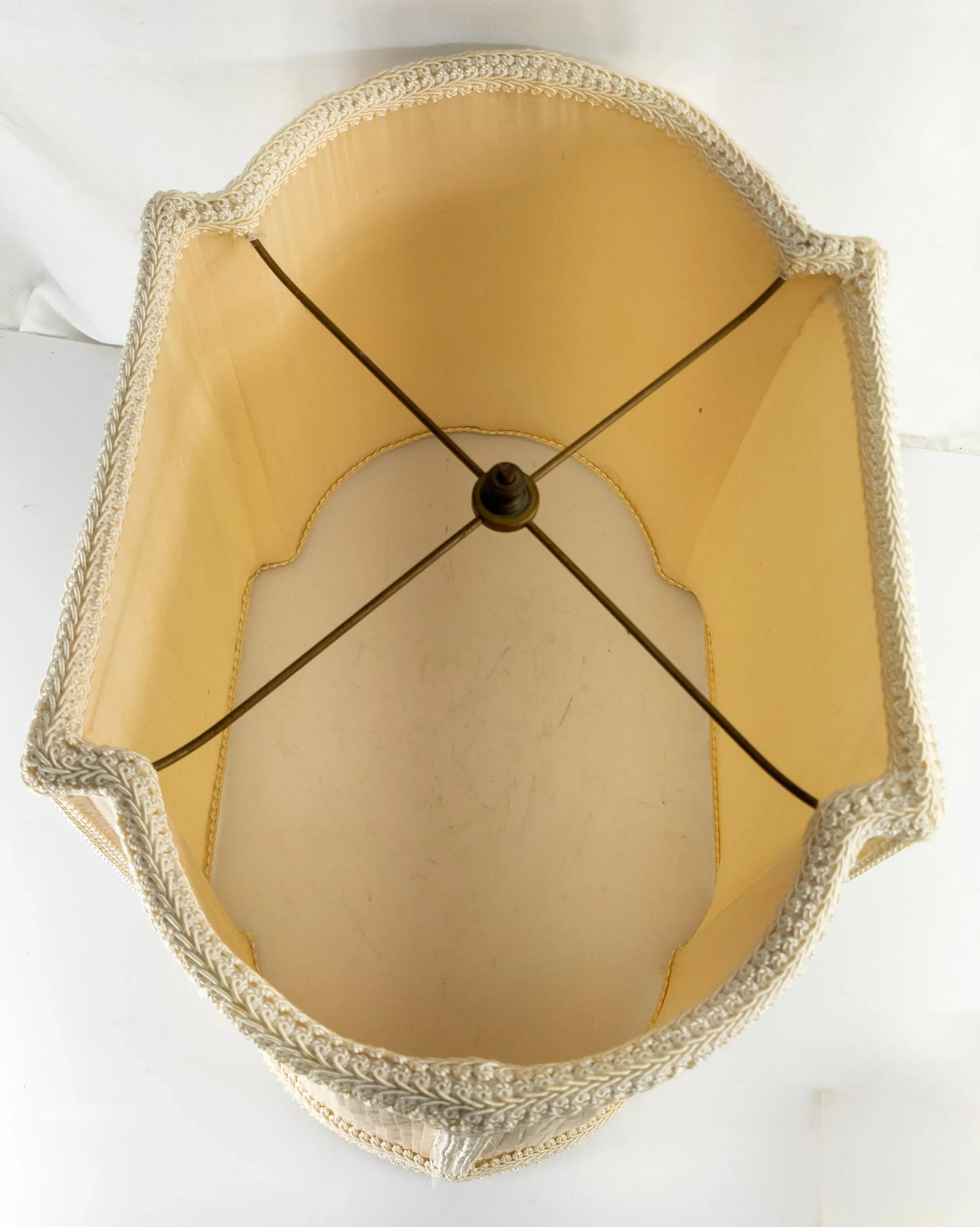 20th Century Decorative Fancy White Cream Colored Lamp Shade - 6