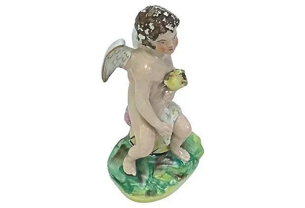 Antique Staffordshire Cherub Figurine - 2