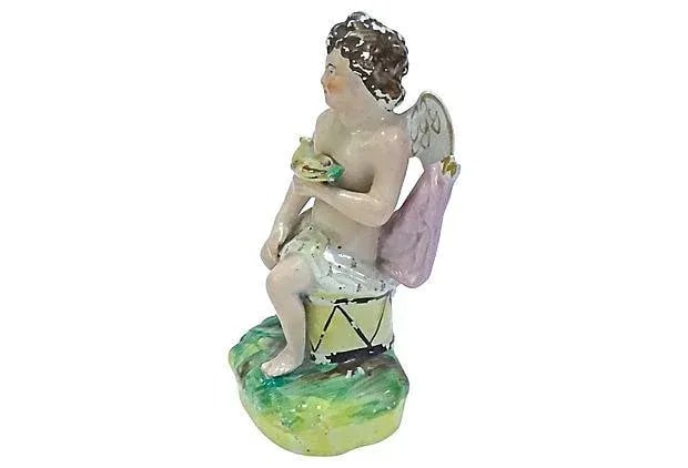 Antique Staffordshire Cherub Figurine - 3