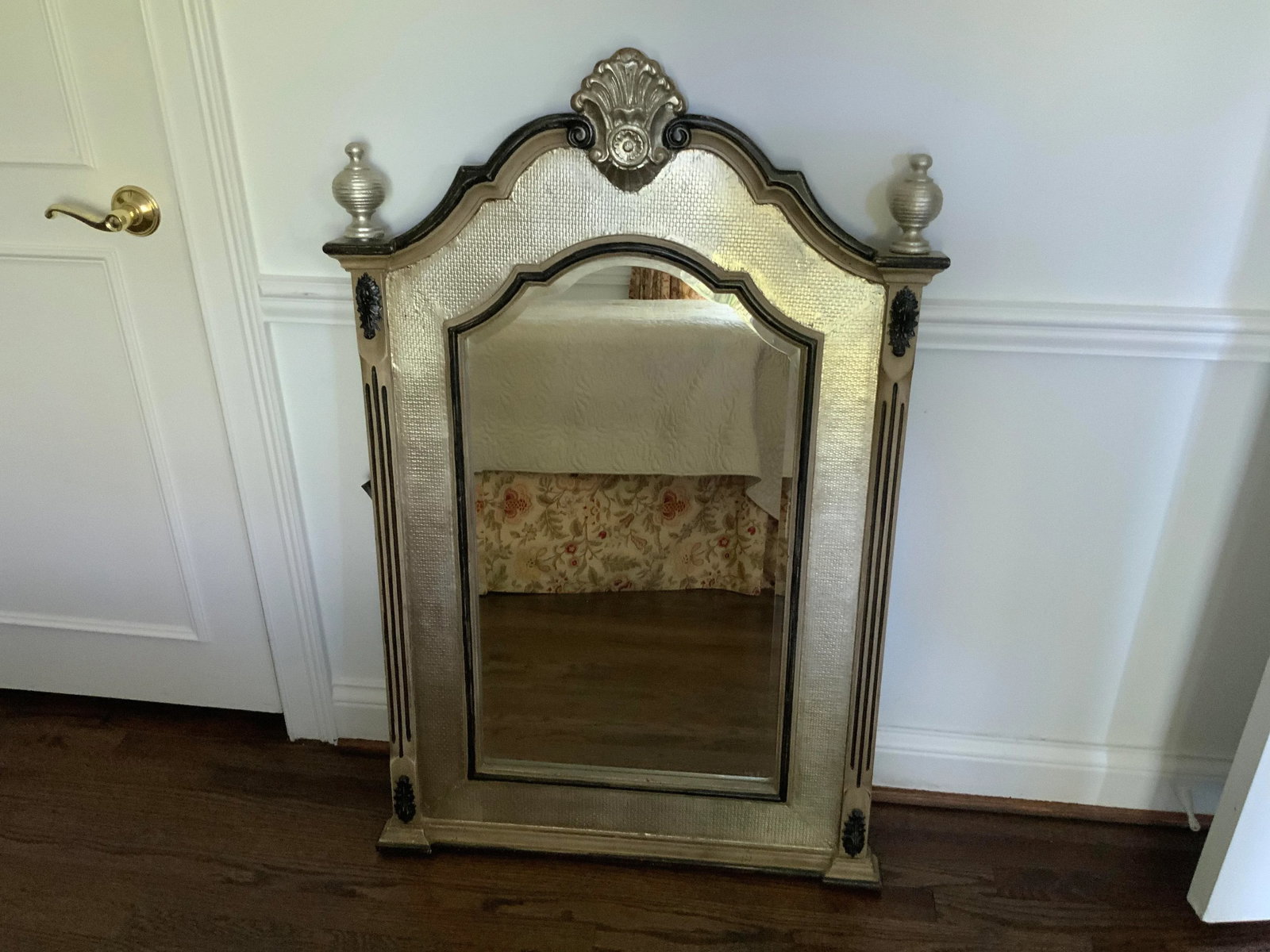 1970s Art Deco Black, Silver and Gold Mirror - 3