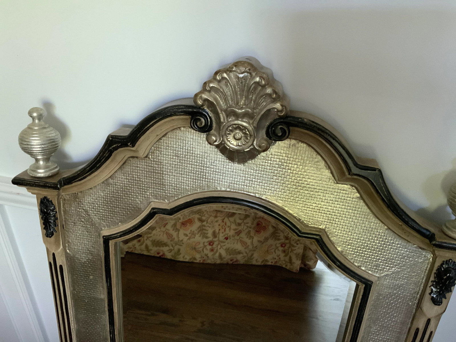1970s Art Deco Black, Silver and Gold Mirror - 4