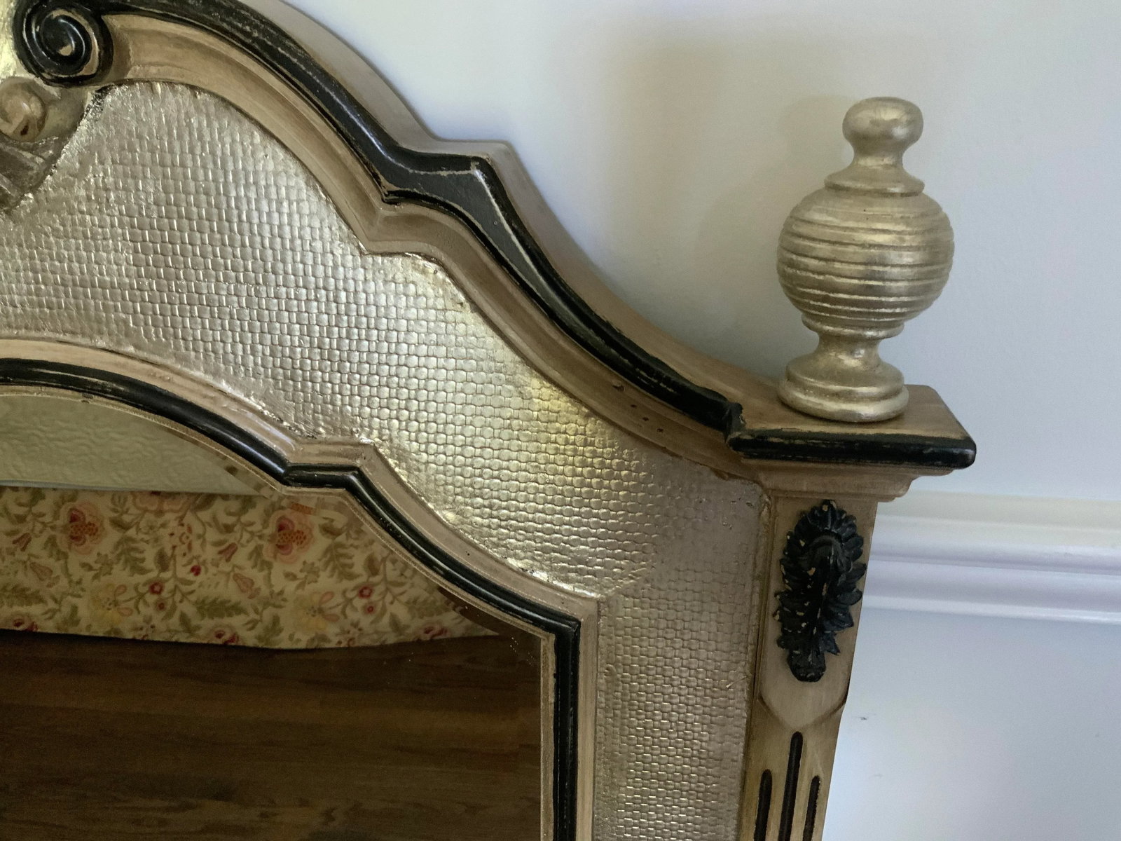 1970s Art Deco Black, Silver and Gold Mirror - 5