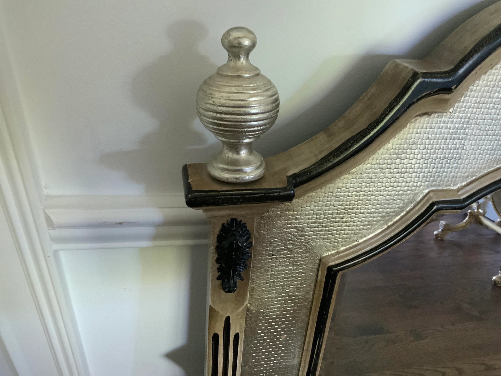 1970s Art Deco Black, Silver and Gold Mirror - 6