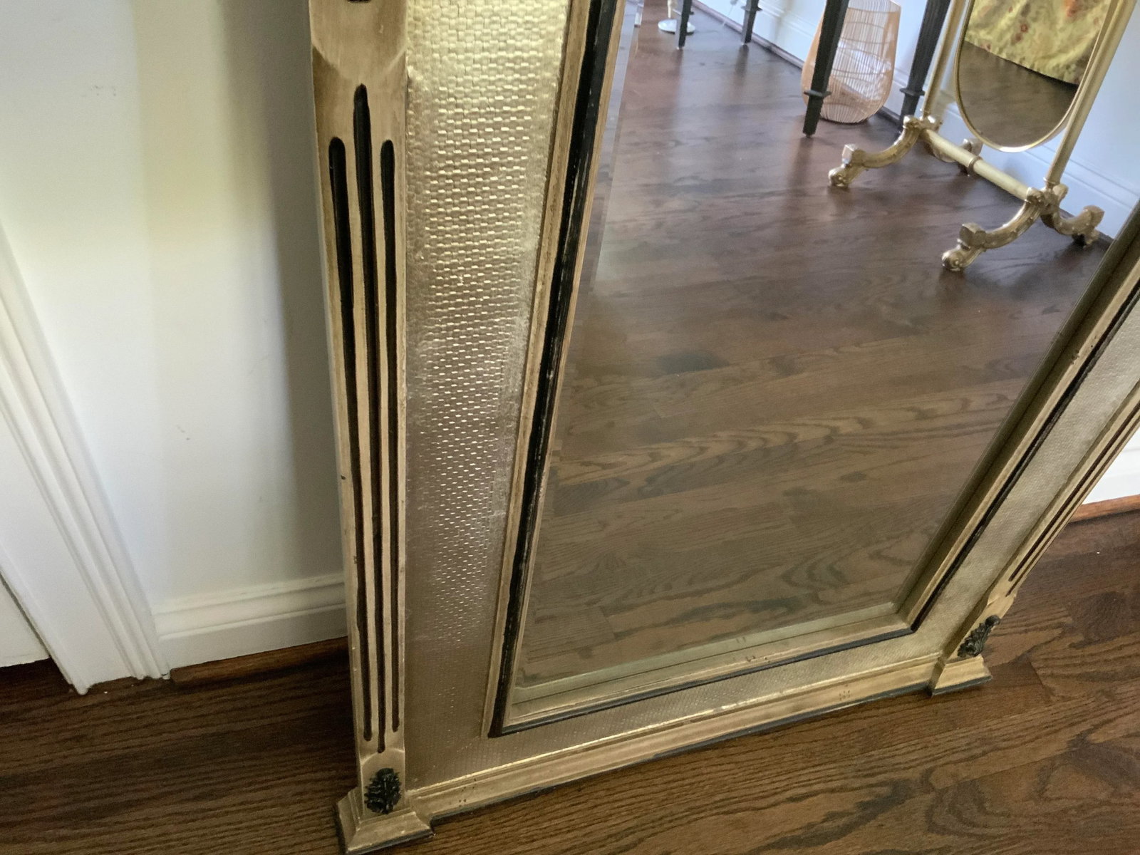 1970s Art Deco Black, Silver and Gold Mirror - 7