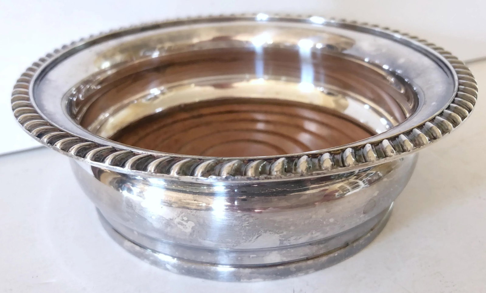 English Silver Champagne/Wine Coaster - 4