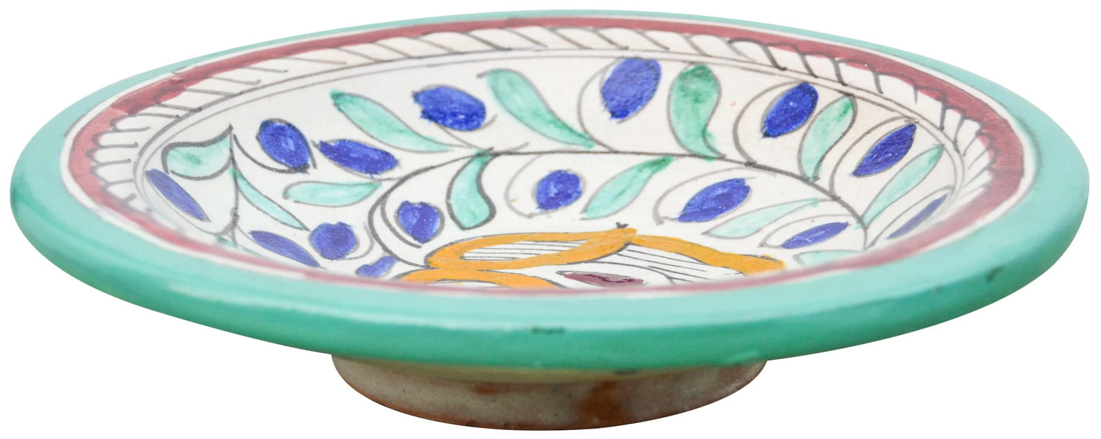 Mid 20th Century Colorful Moroccan Ceramic Plate - 3