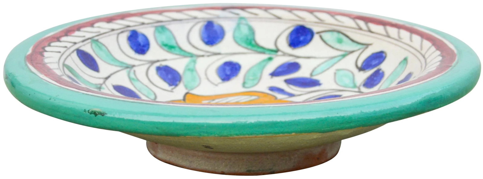 Mid 20th Century Colorful Moroccan Ceramic Plate - 4