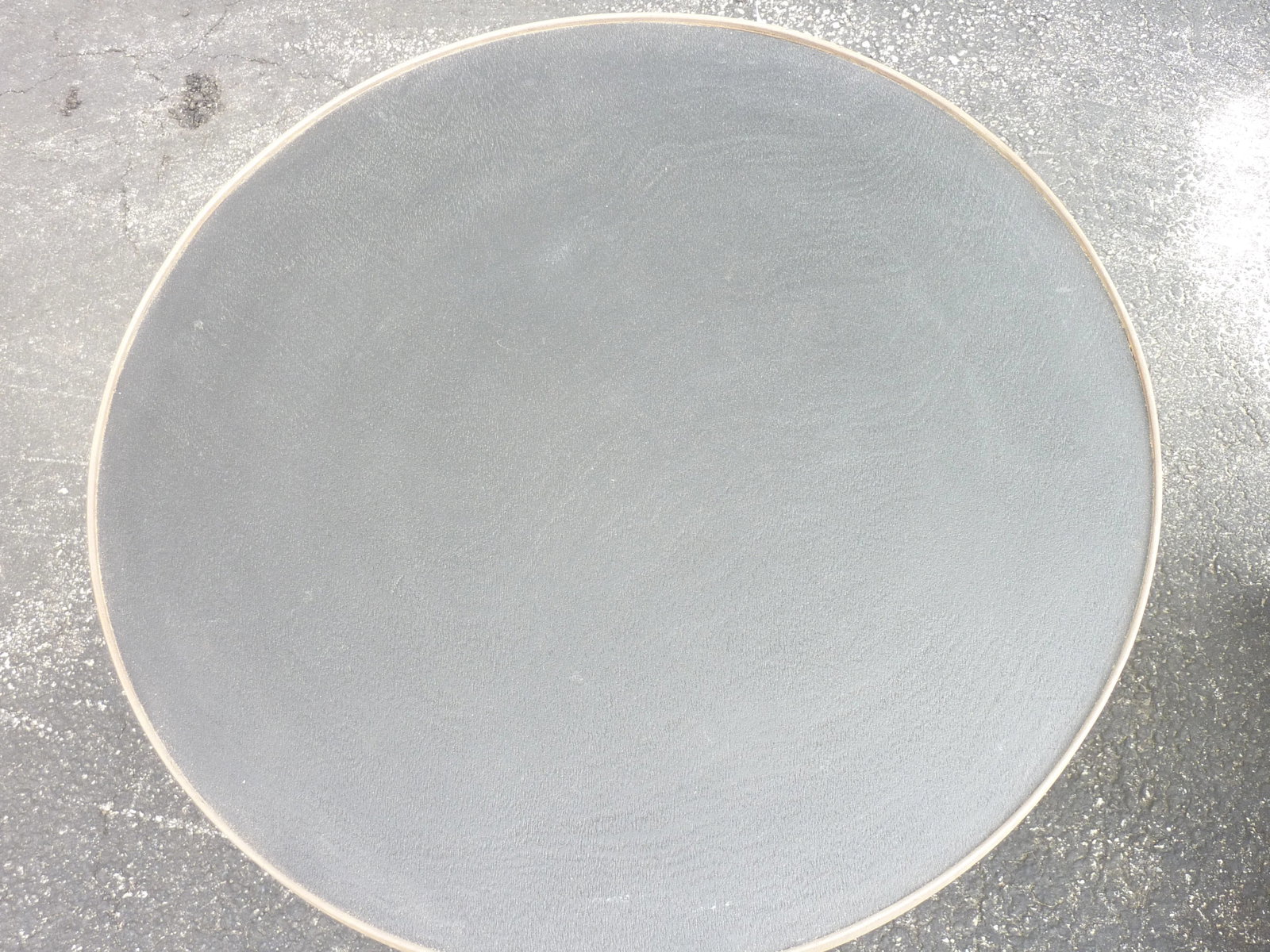 Mid-Century Modern Gray Wooden Round Tables - a Pair - 6