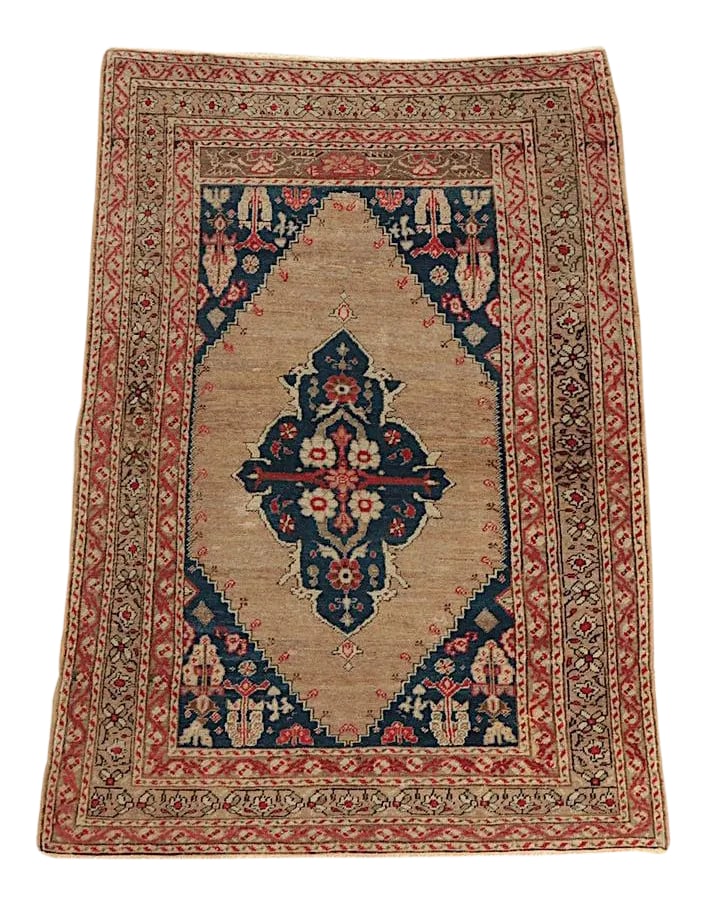 Antique Turkish Handwoven Oriental Rug Circa 1920 4'1"x6'1" (1 of 12)