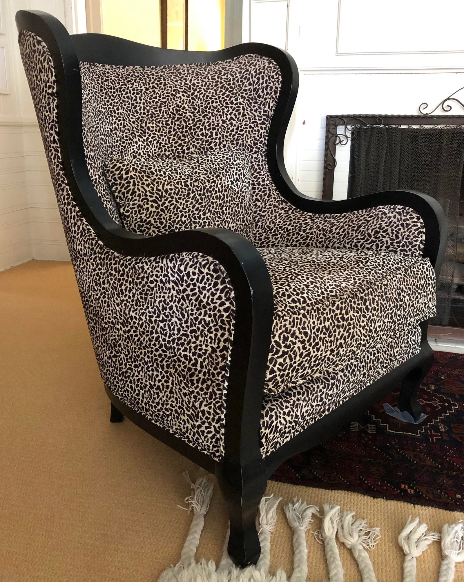 Hd Buttercup Leopard Print Upholstered Armchair - 2