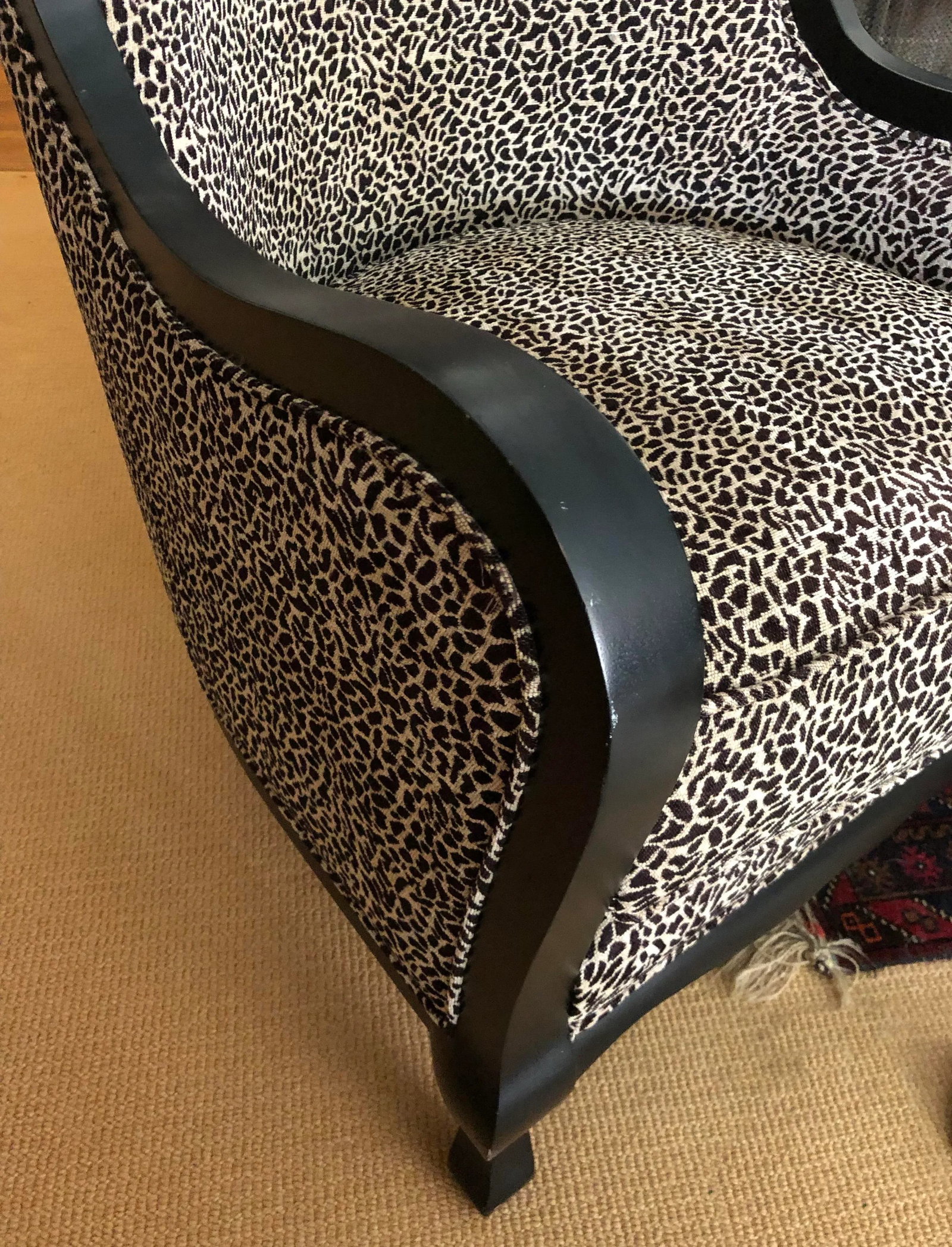 Hd Buttercup Leopard Print Upholstered Armchair - 5