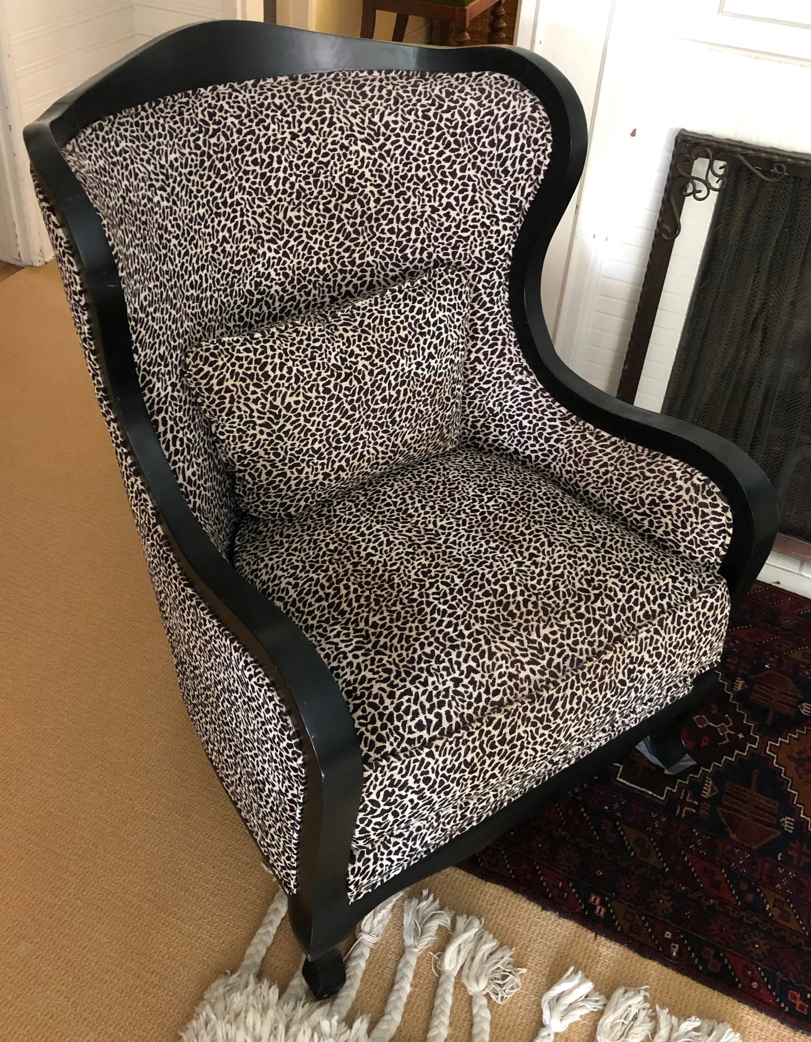 Hd Buttercup Leopard Print Upholstered Armchair - 6