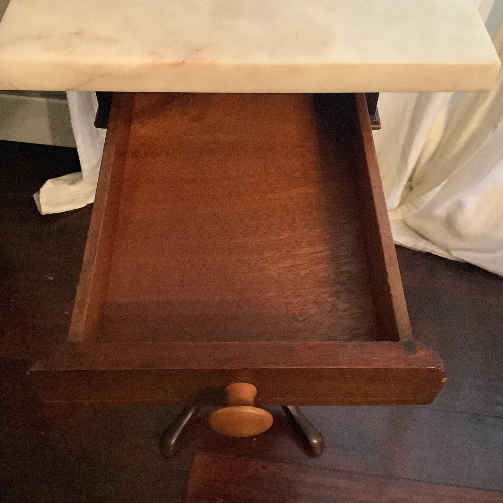 19th Century Victorian Marble Top Stand With Drawer - 5