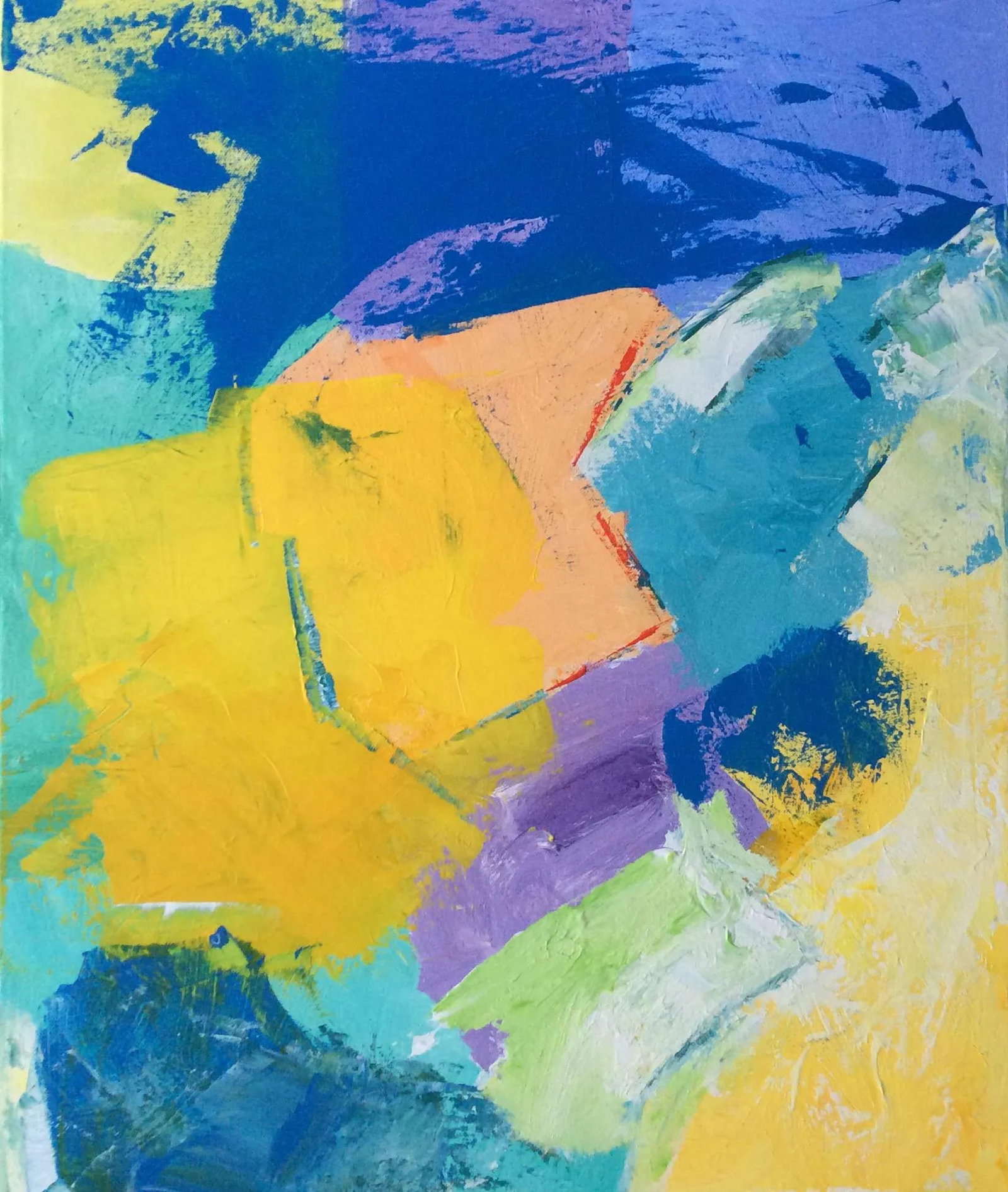 "Koi Fish" Acrylic on Stretched Canvas Painting: "Koi Fish" is an Original Acrylic on 24" by 20" Canvas Painting. This contemporary abstract was painted by Stephen Stilgenbauer in 2018. Condition: Imperfections: No Imperfections Condition Notes: Con