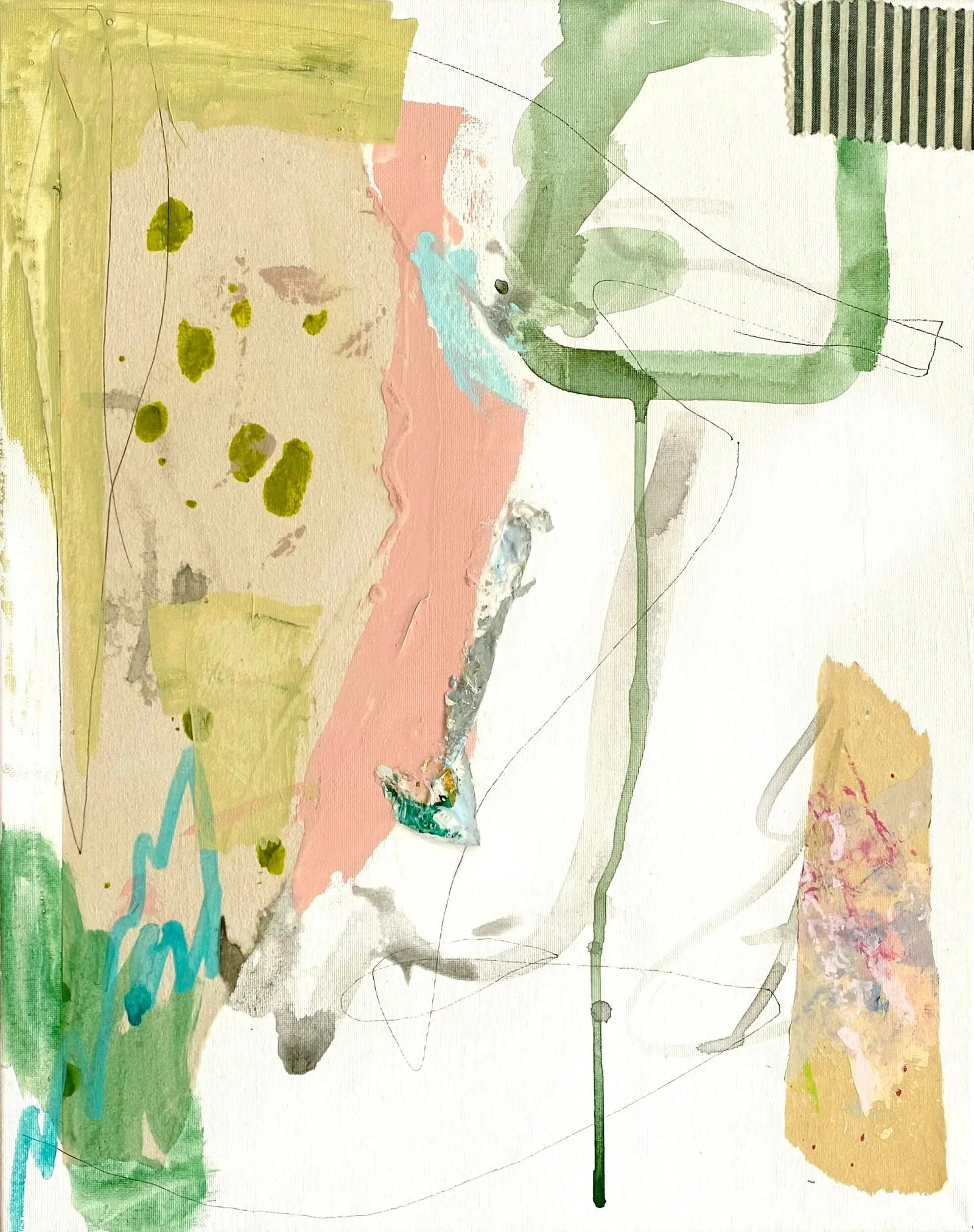 "Lunch Under the Umbrellas" 2024 Original Painting by Jessalin Beutler - 4