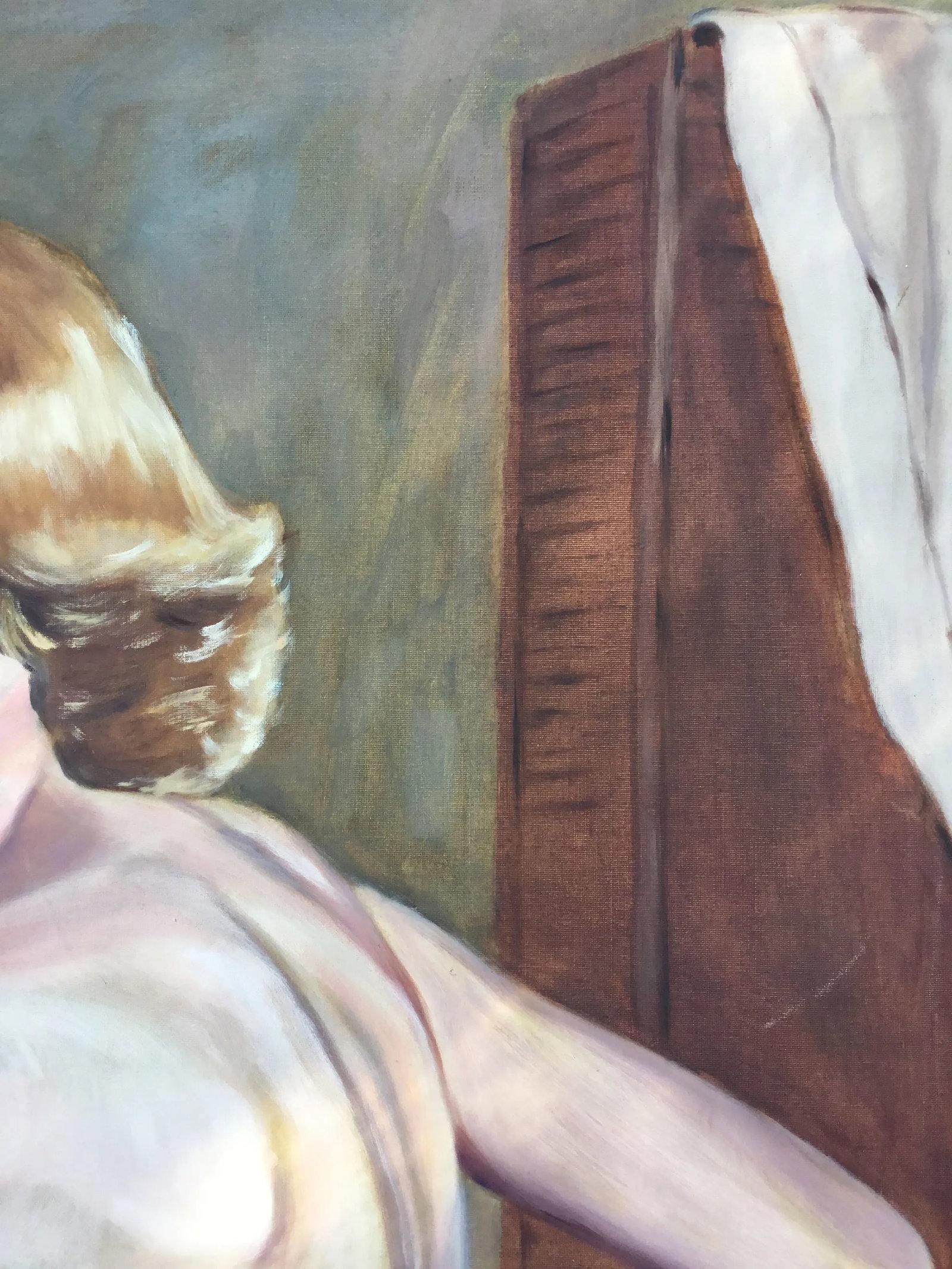 Vintage Oil Painting - Portrait Nude of a Woman - 1977 - 4