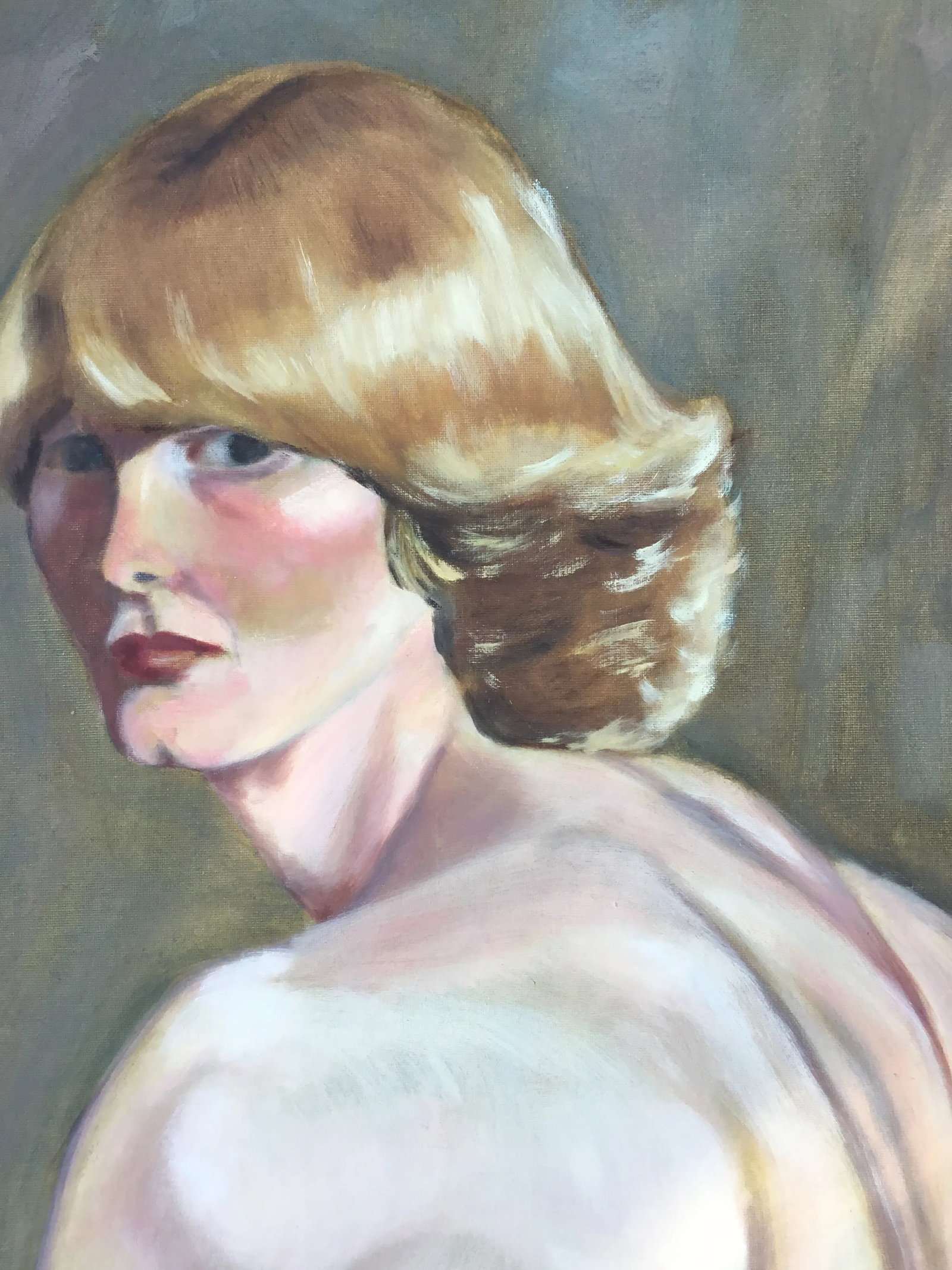 Vintage Oil Painting - Portrait Nude of a Woman - 1977 - 5