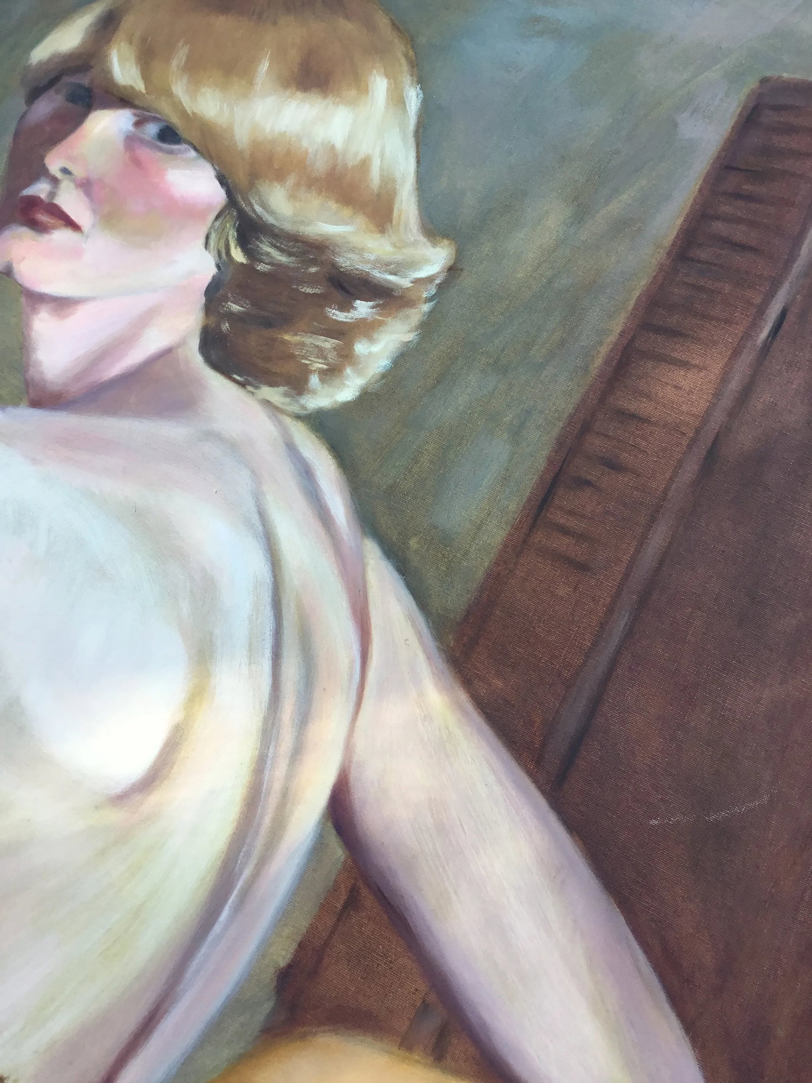Vintage Oil Painting - Portrait Nude of a Woman - 1977 - 7