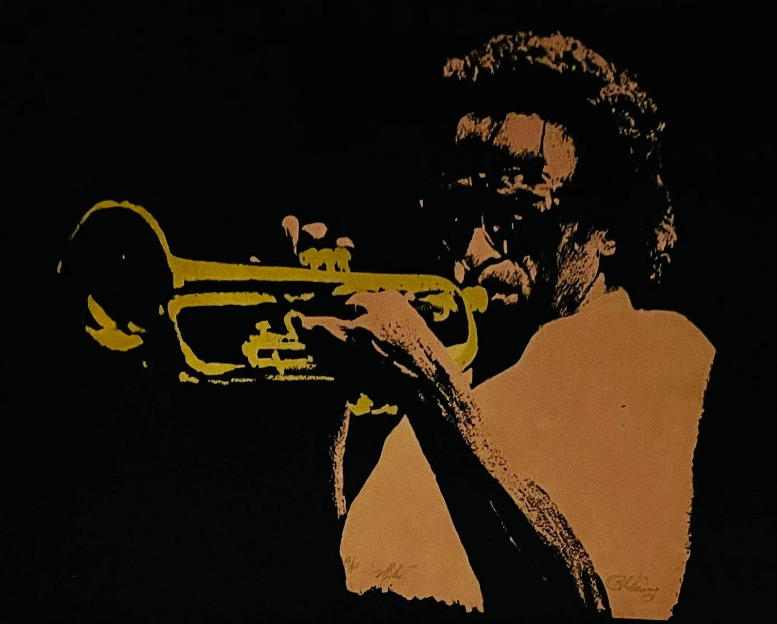 Vintage Miles Davis Art Piece Screen Print - 2