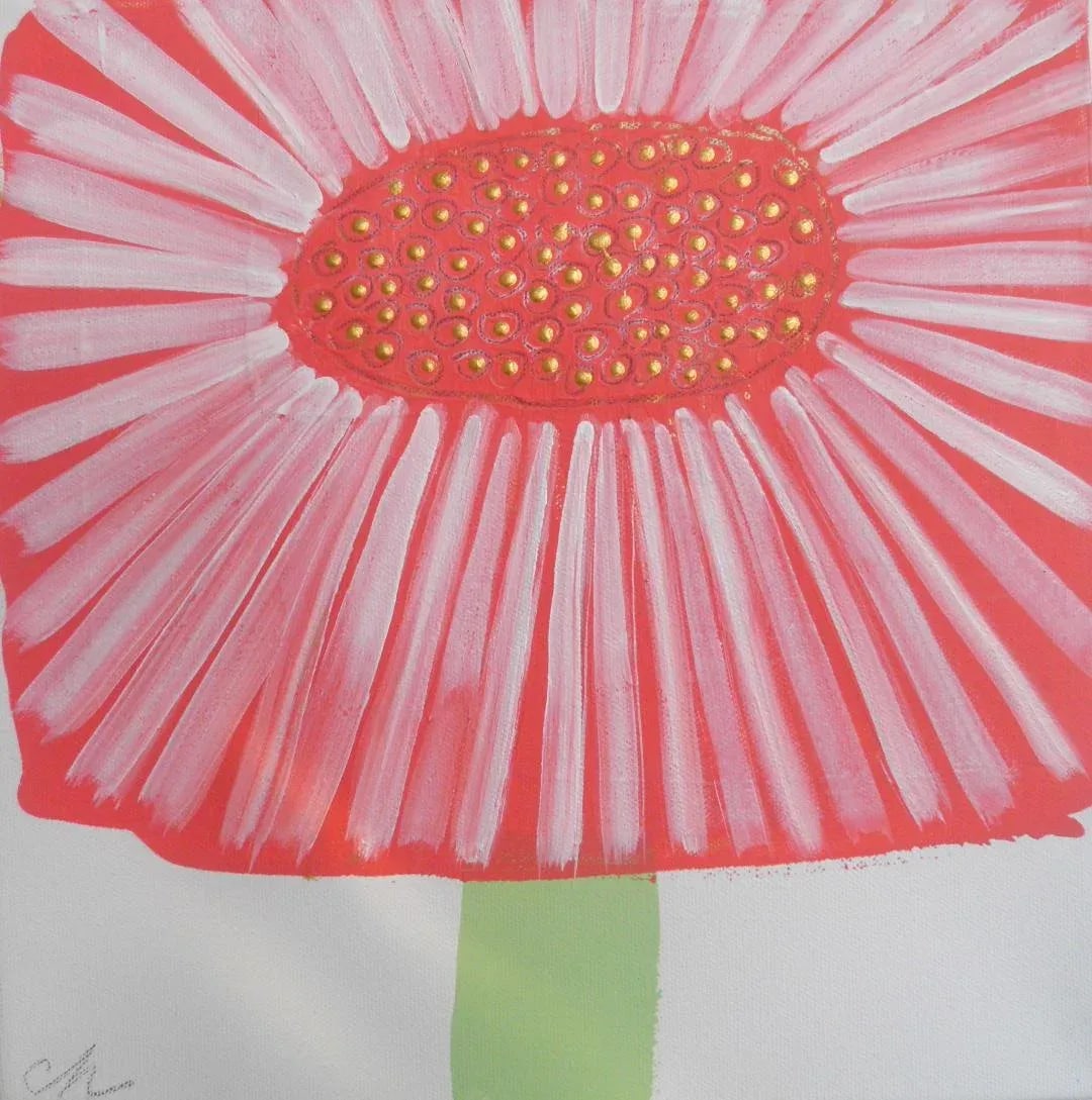 Coral Floral 2 Contemporary Painting by Cathe Hendrick - 2