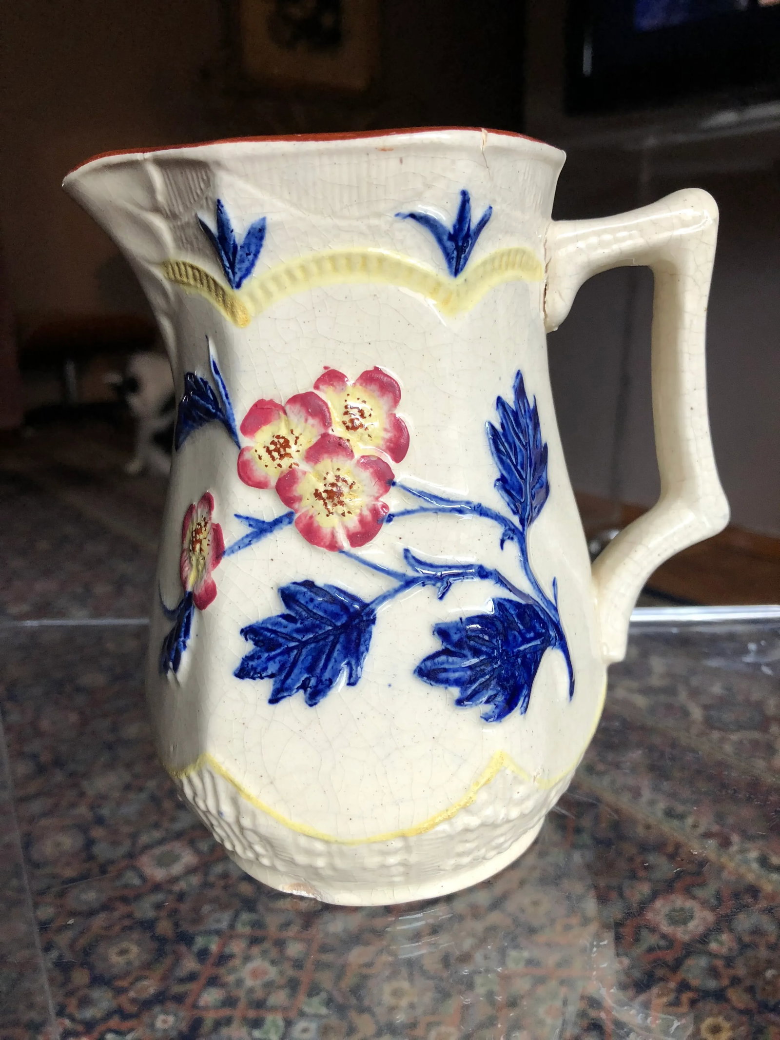 Antique English Majolica Pitcher - 13
