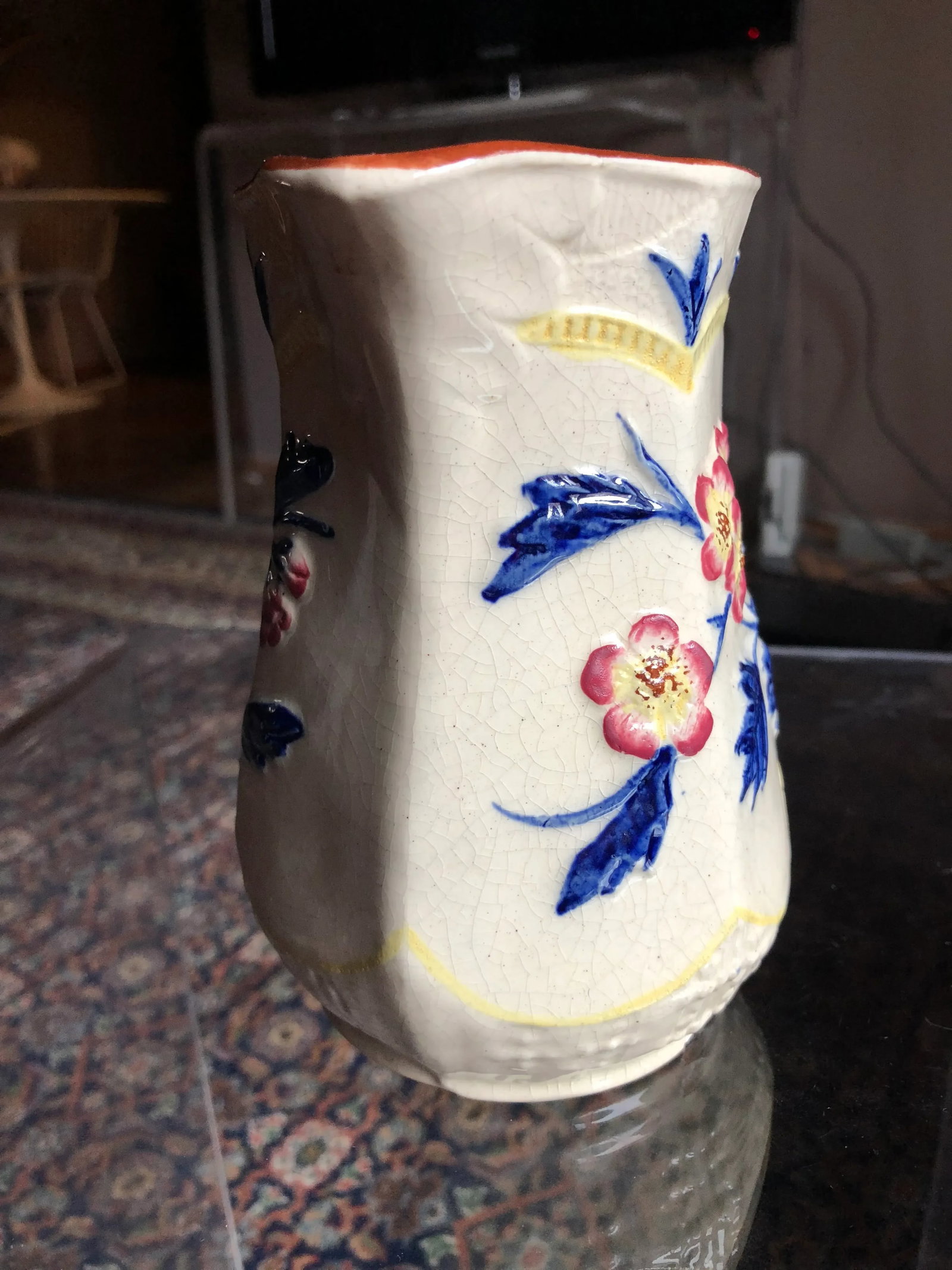 Antique English Majolica Pitcher - 2