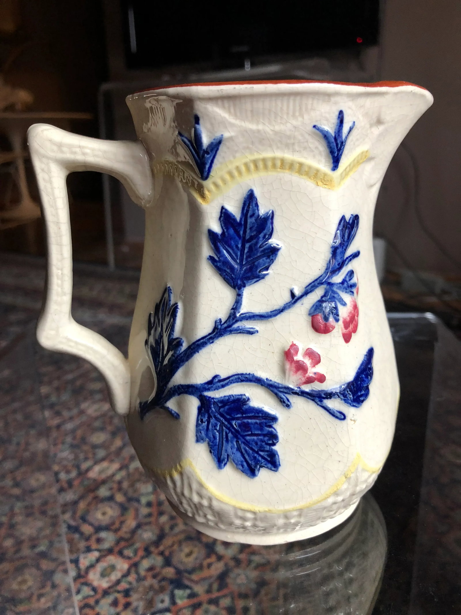 Antique English Majolica Pitcher - 3