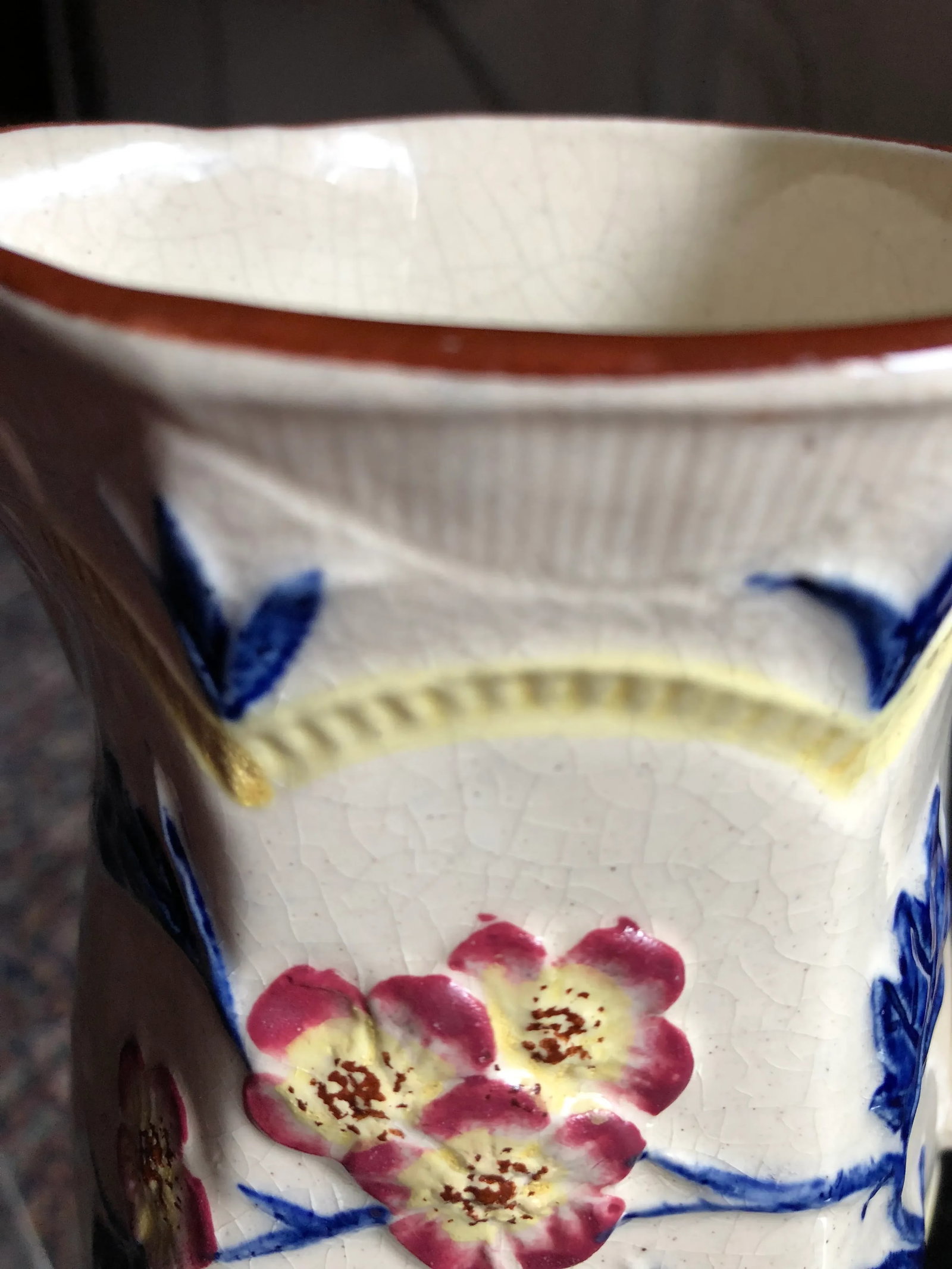 Antique English Majolica Pitcher - 9