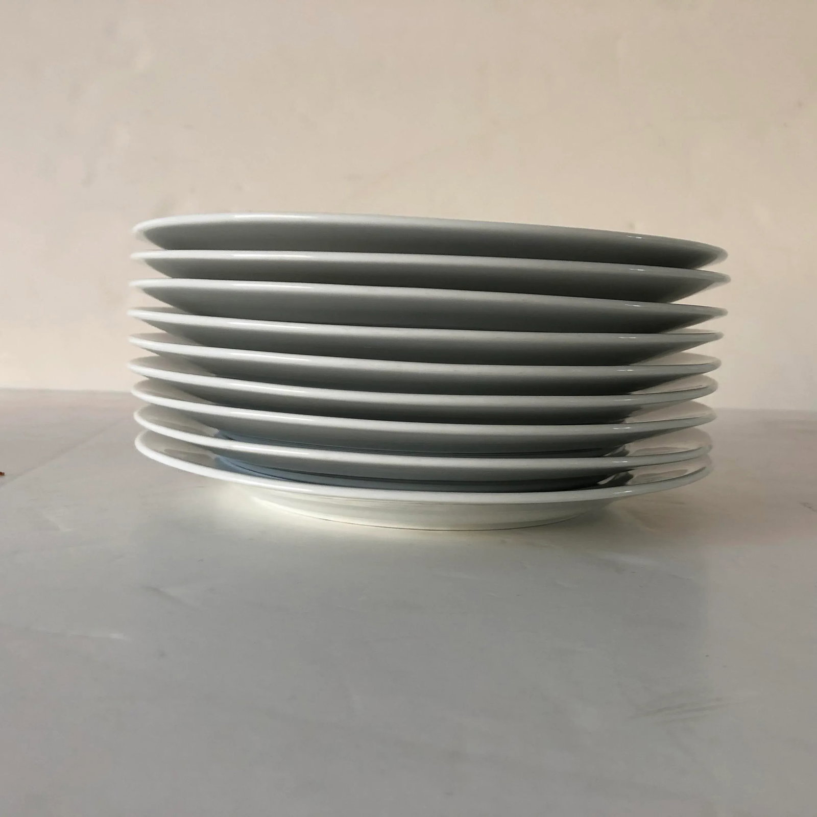 Midcentury Style "dansk" Set of 9 White7.75"D Plates - 4