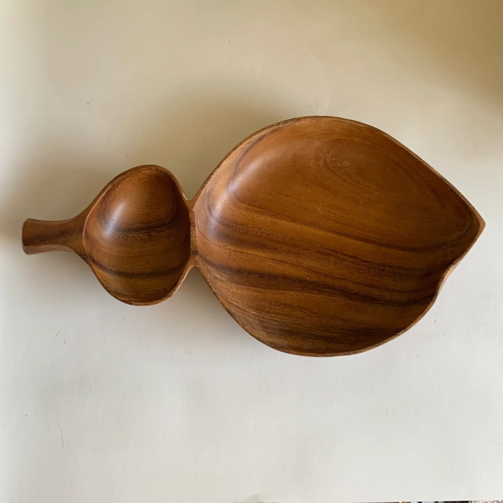 Vintage Hawaii Monkeypod Wood Tray - 5