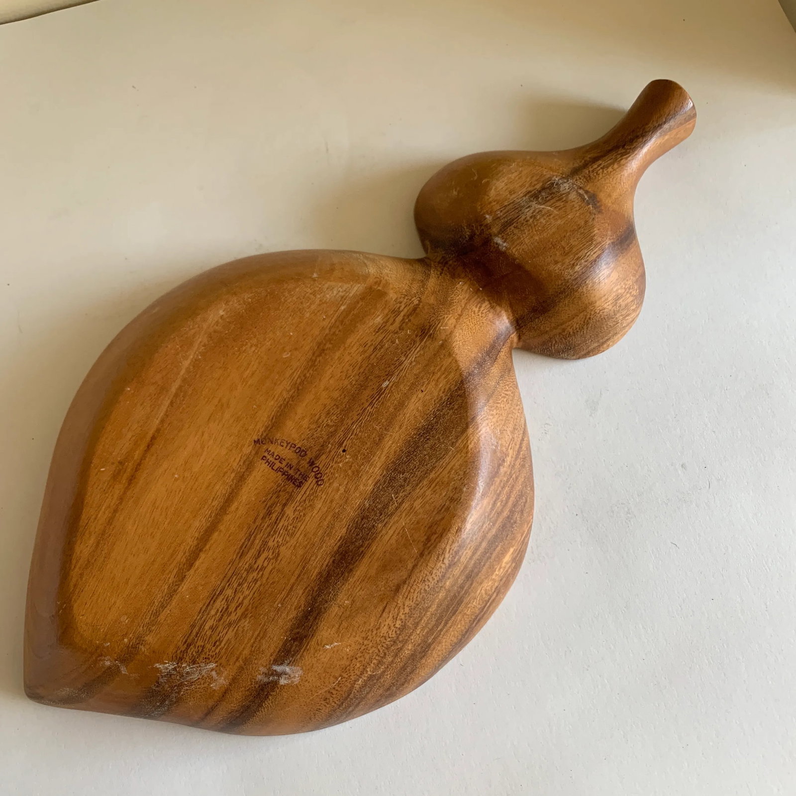 Vintage Hawaii Monkeypod Wood Tray - 7