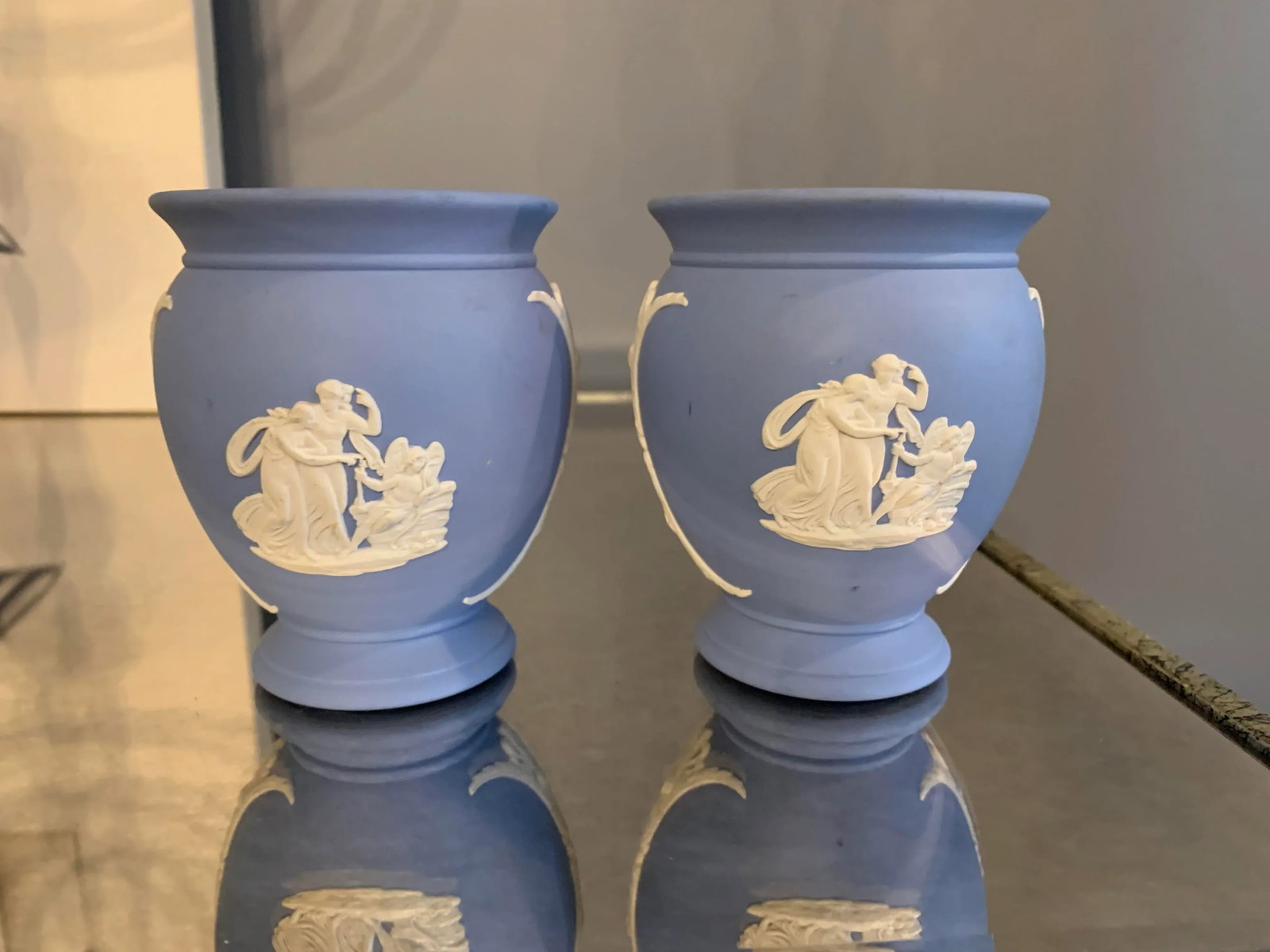 1960's Vintage Wedgwood Posy Pot Vases - a Pair - 13
