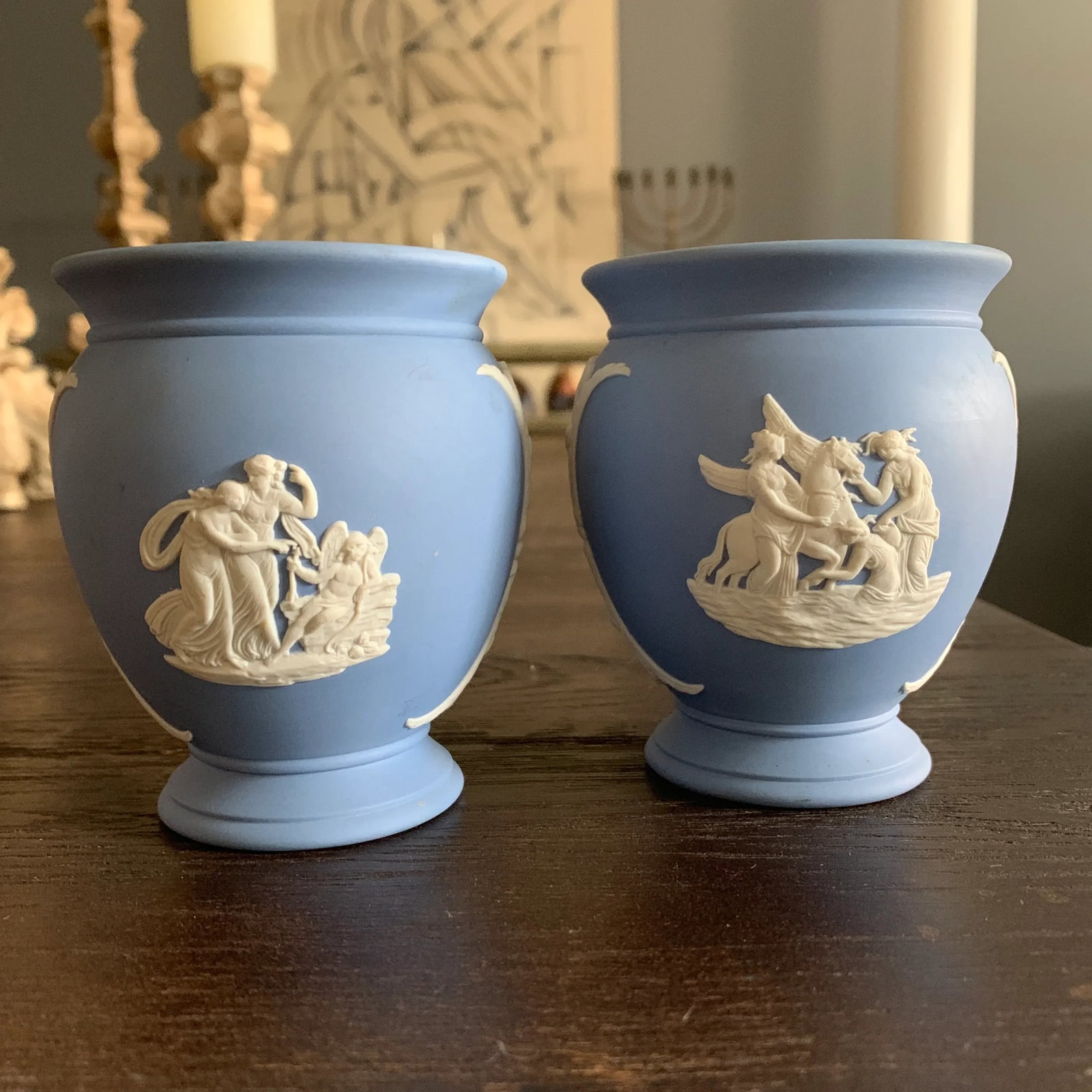 1960's Vintage Wedgwood Posy Pot Vases - a Pair - 2